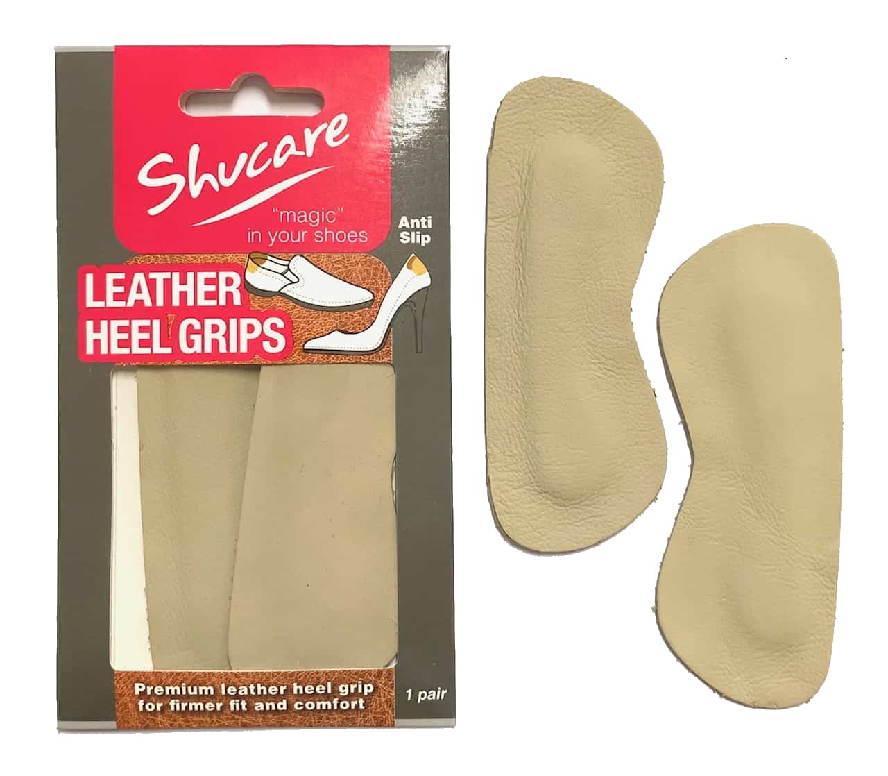 Heel Grip – Leather Covered