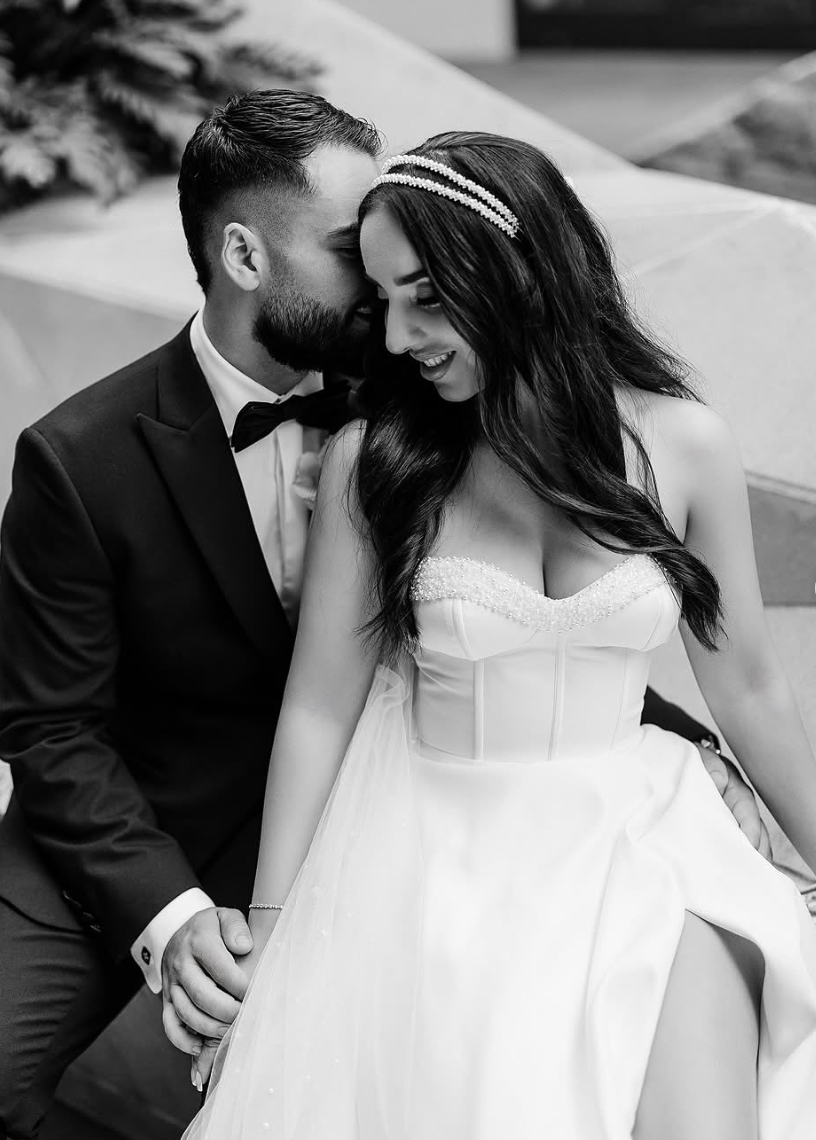 Lauren - Crystal & Pearl Bridal Double Headband