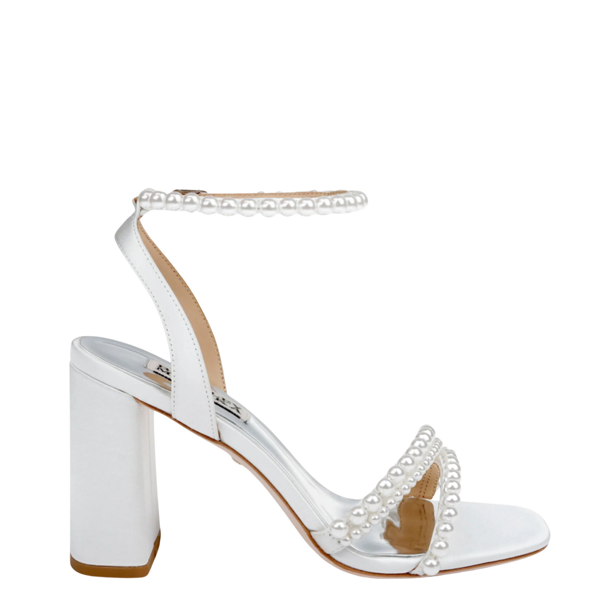 Badgley mischka fiorenza crystal & imitation pearl embellished sandal discount