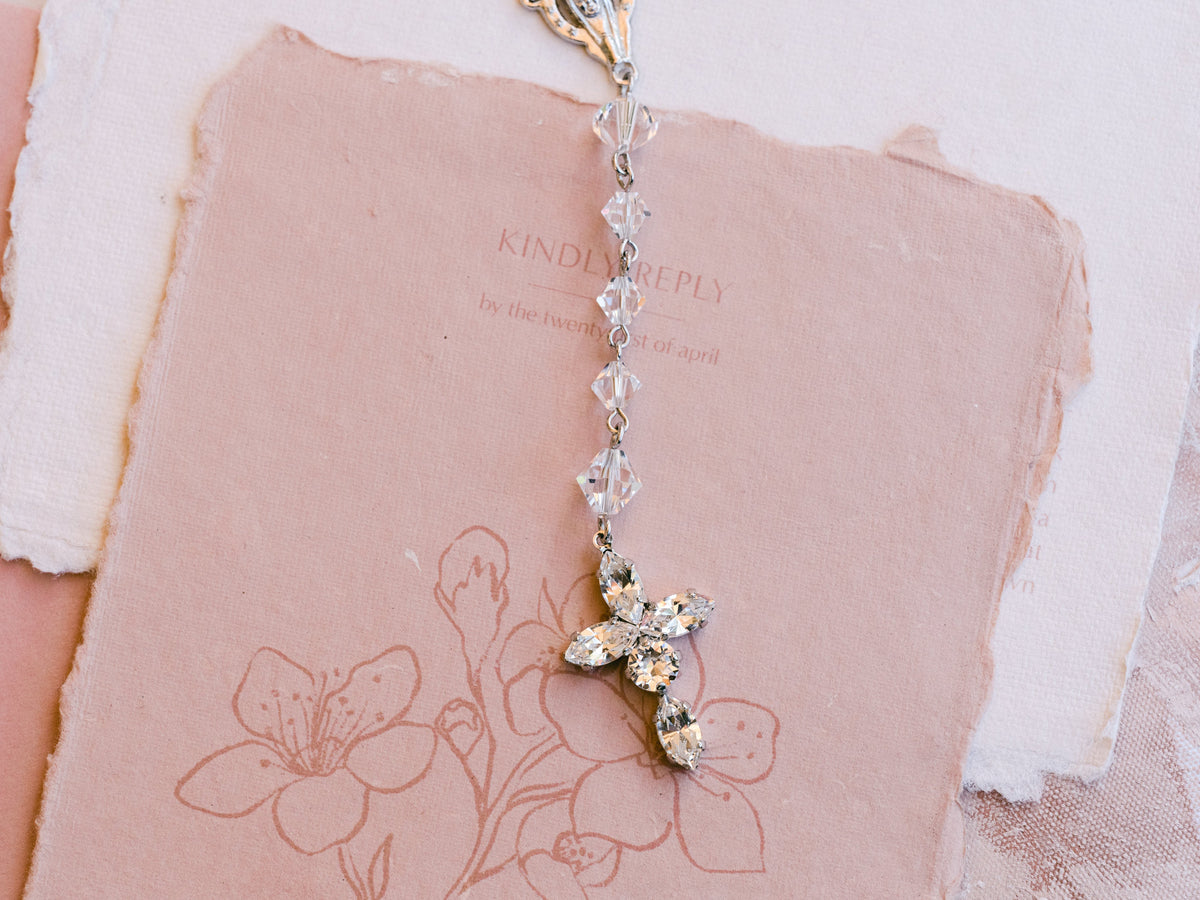 Rosary Bracelet Swarovski Crystal The White Collection