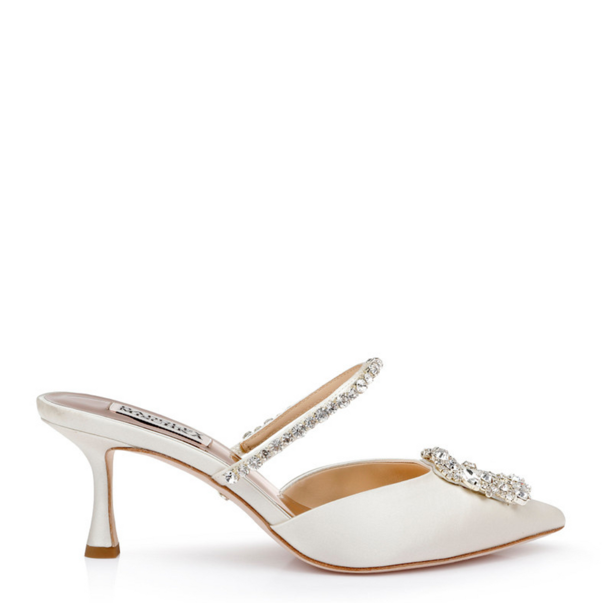 Crystal Embellished Pointed Mules