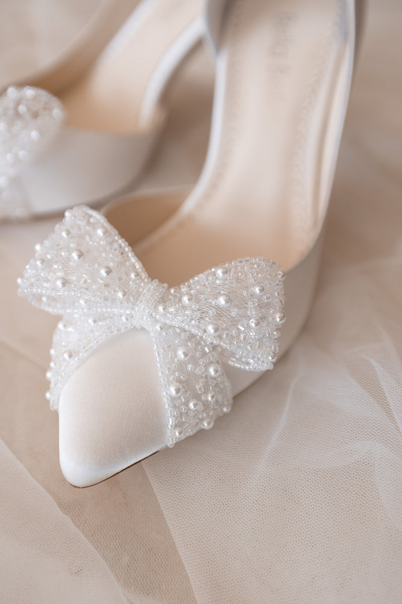 Bella Belle - Dorothy - D'Orsay Wedding Bow Pump Shoes | The White ...