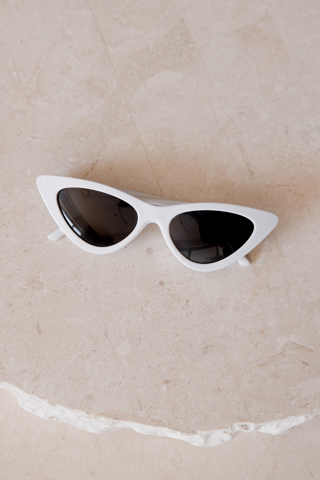 Brittany - White Cat Eye Sunglasses