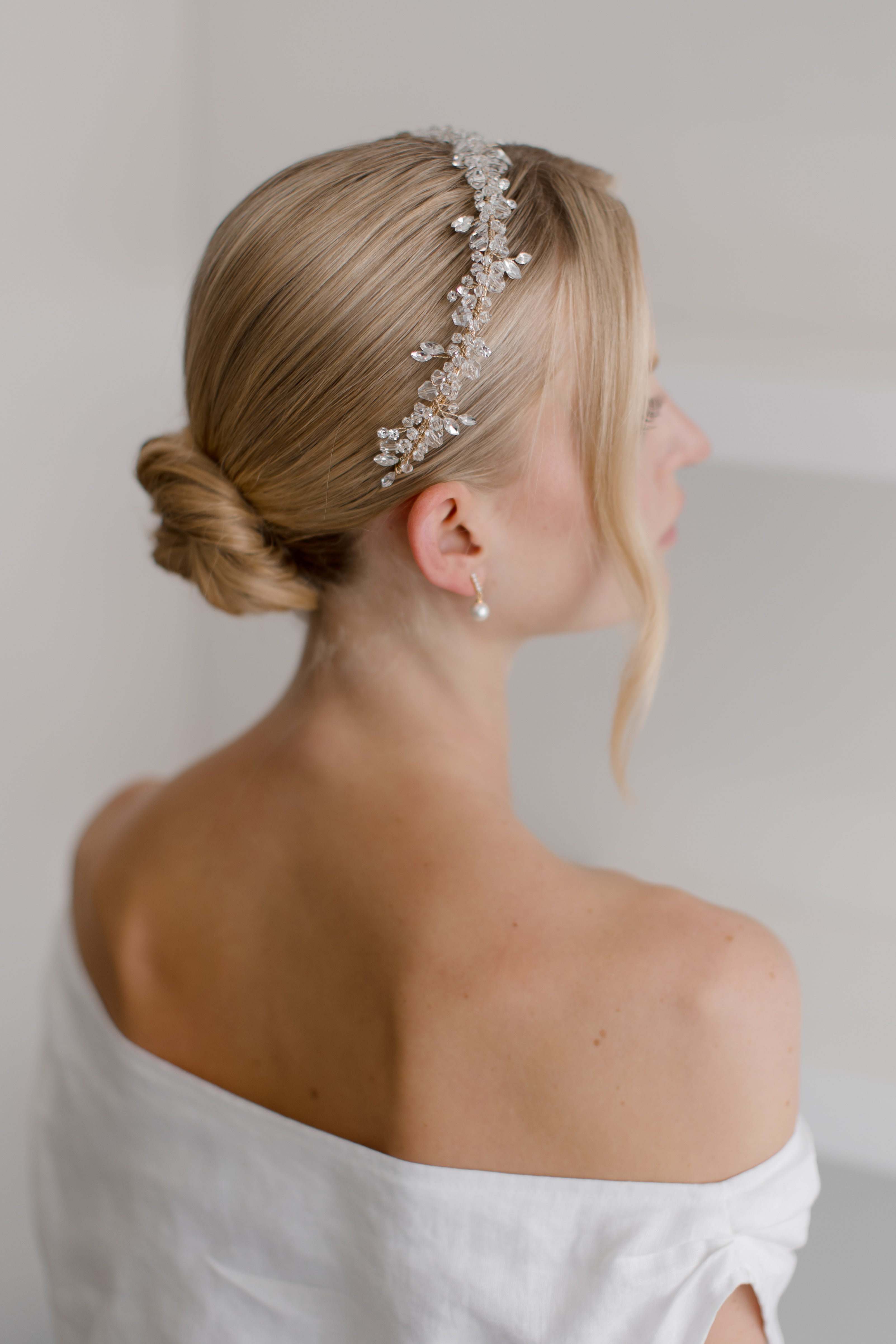 Celina - Single Band Classical Crystal Headband