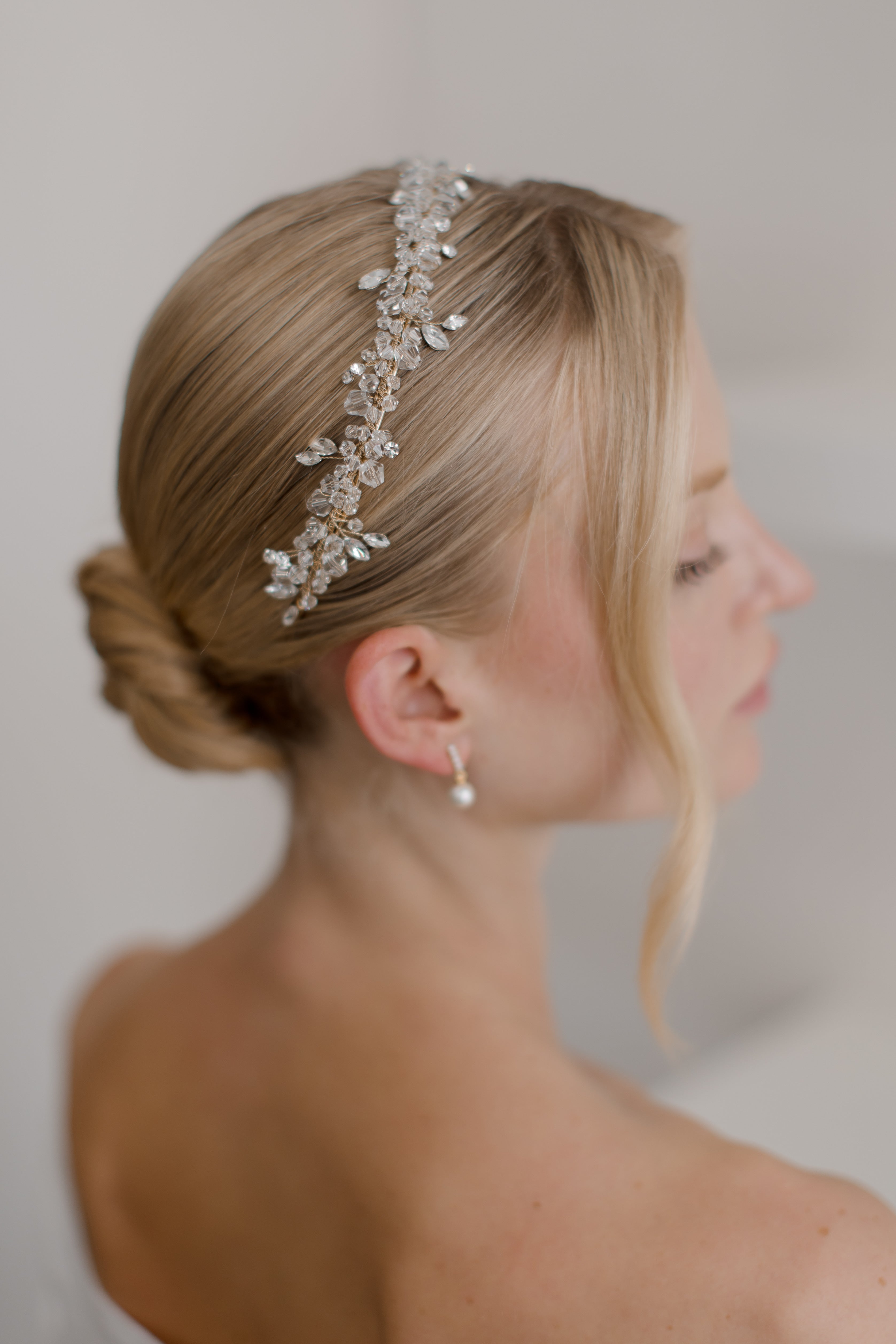 Celina - Single Band Classical Crystal Headband