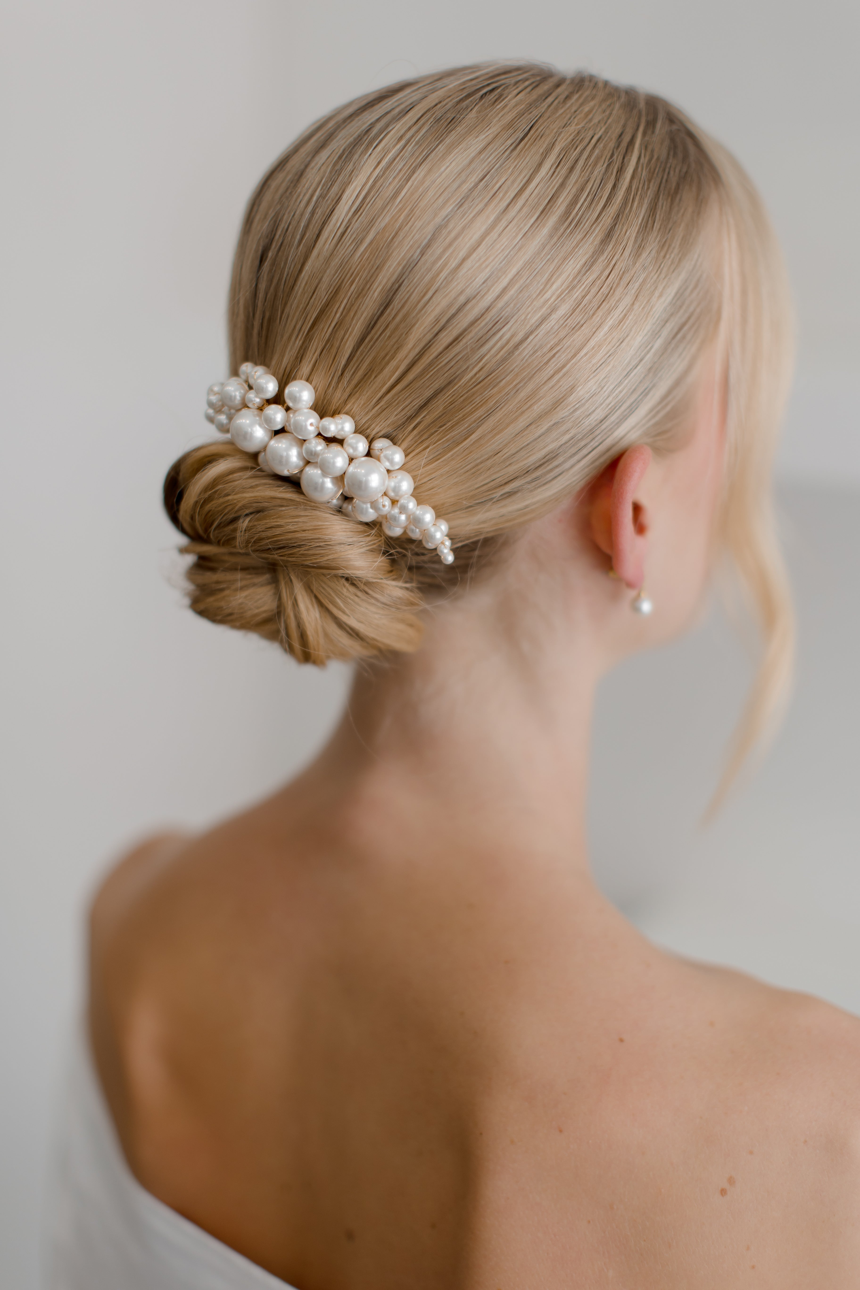 A'el Este - Savannah - Pearl Bridal Comb - Gold