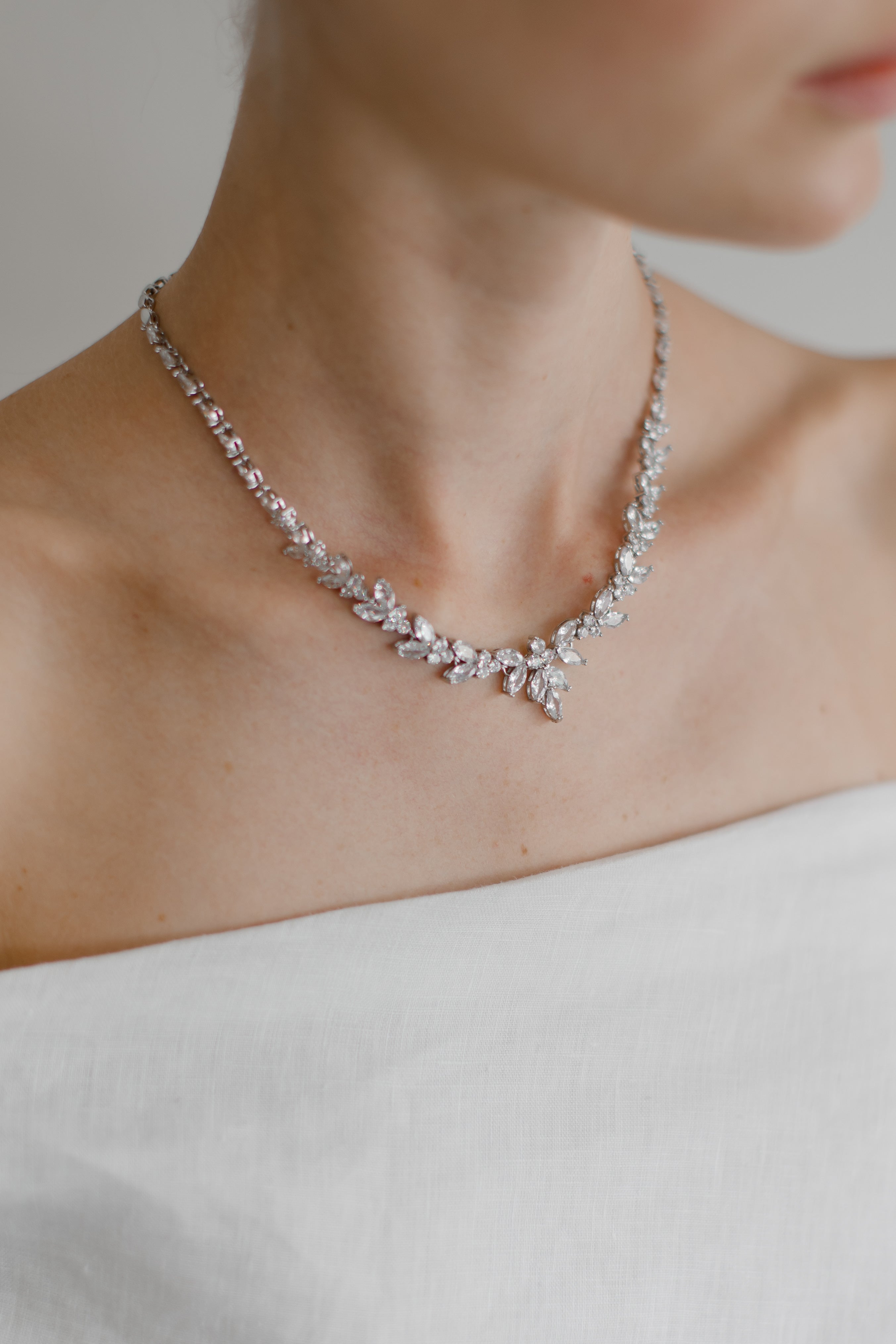 Courtney  - Statement Crystal Bridal Necklace