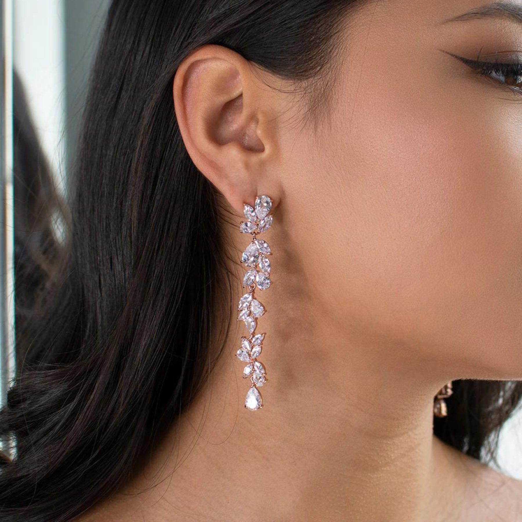 Large drop 2025 earrings wedding