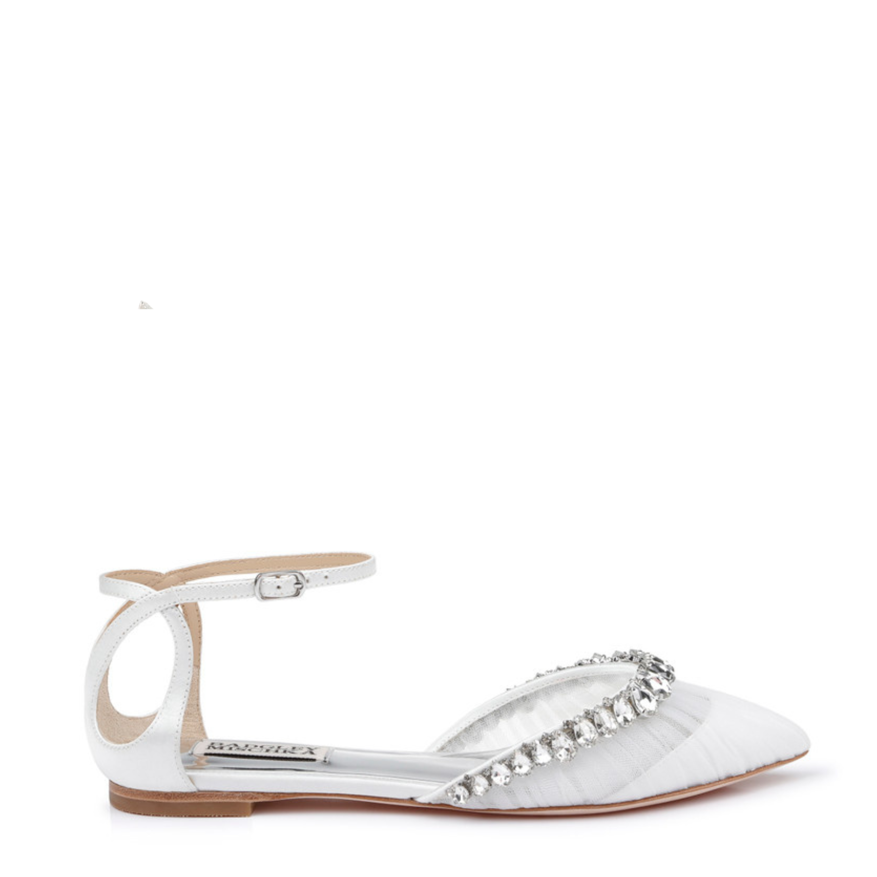 Badgley mischka silver flats discount