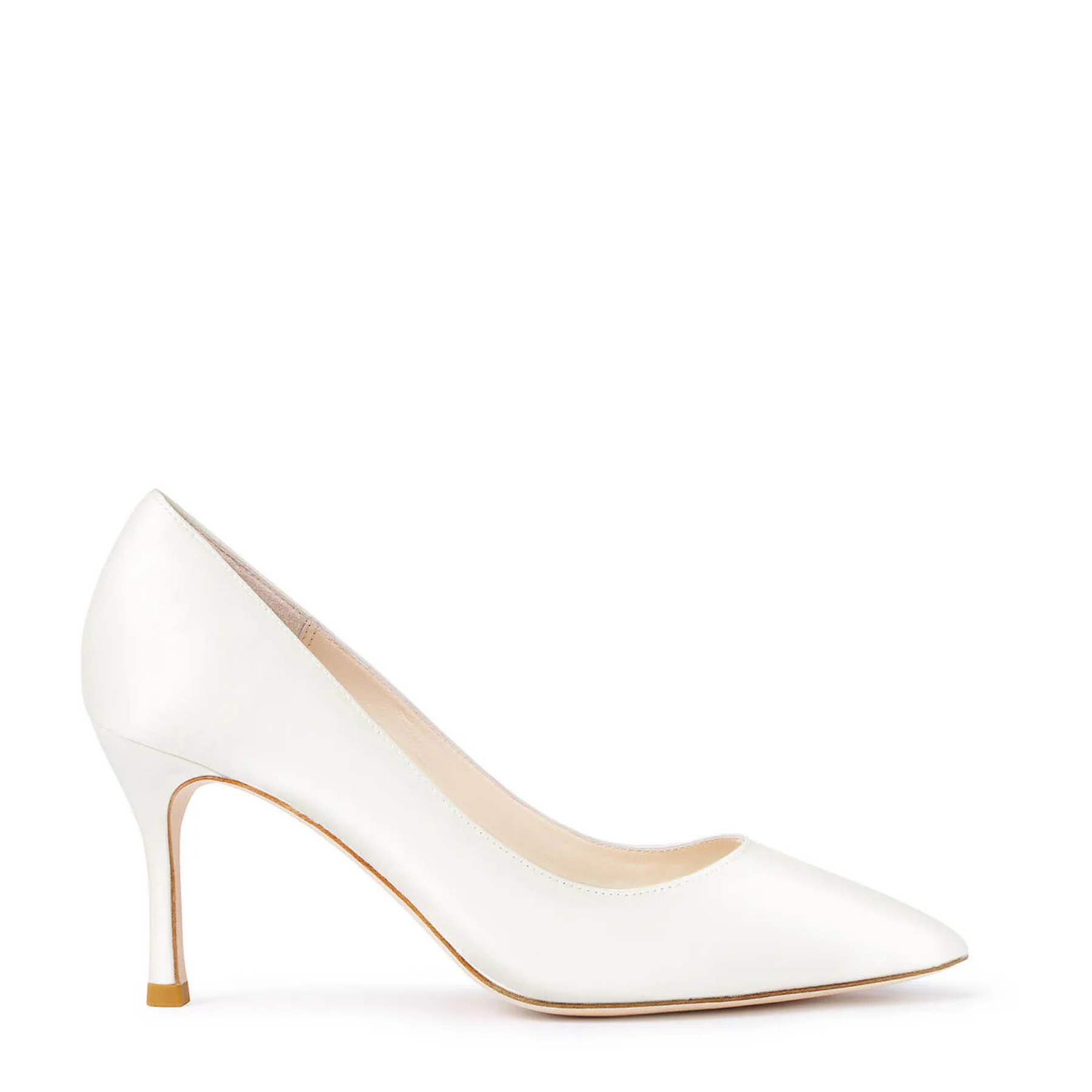 Diana - Classic Silk Satin Bridal Pumps - Ivory