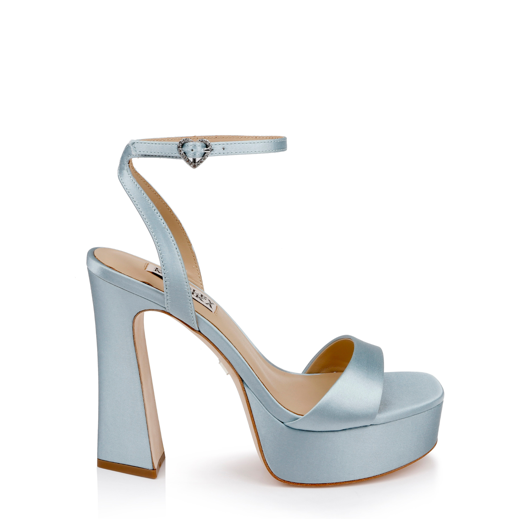 Caia - Platform Sandal with Heart-Shaped Buckle - Mist Blue