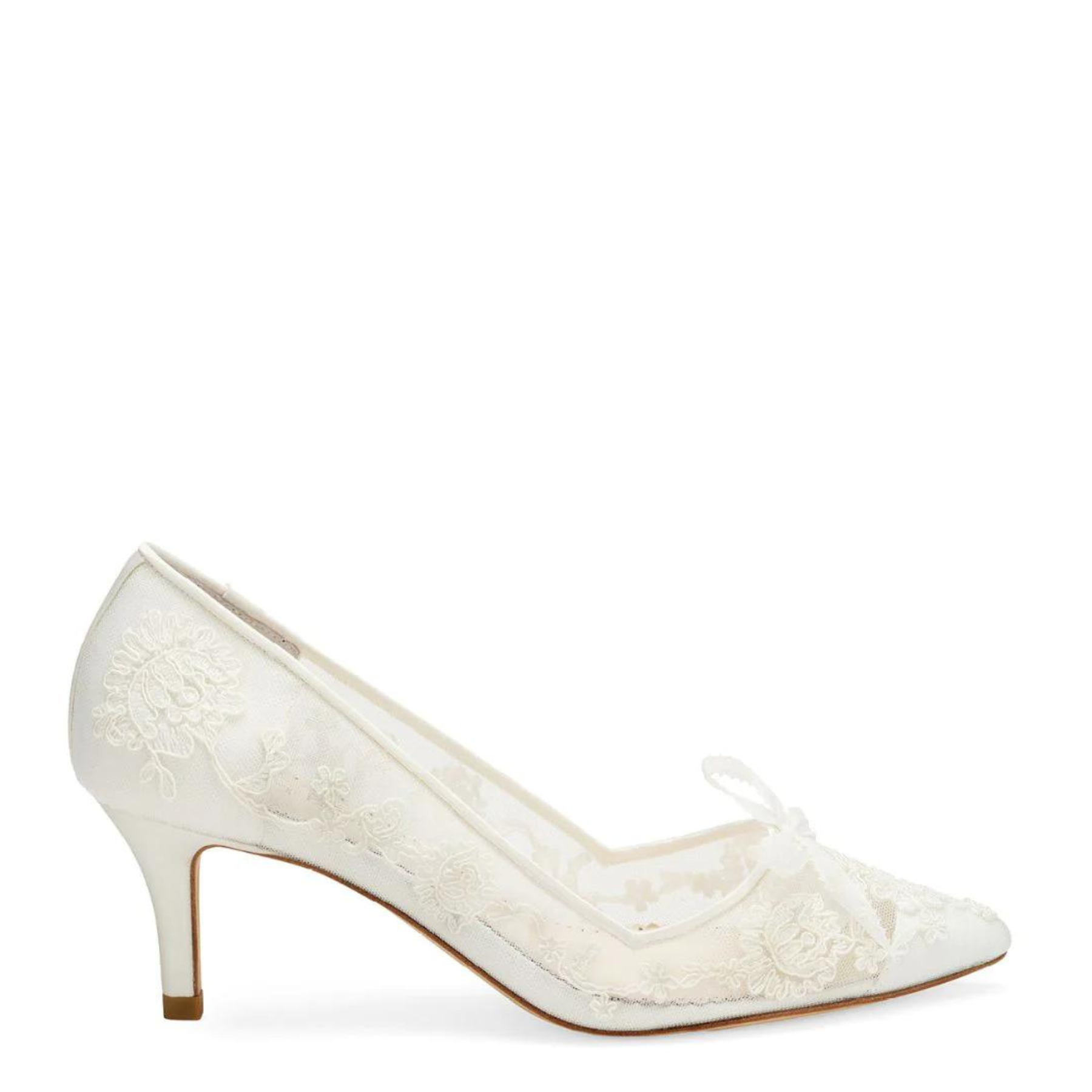 Ivory bridal shoes low heel hot sale