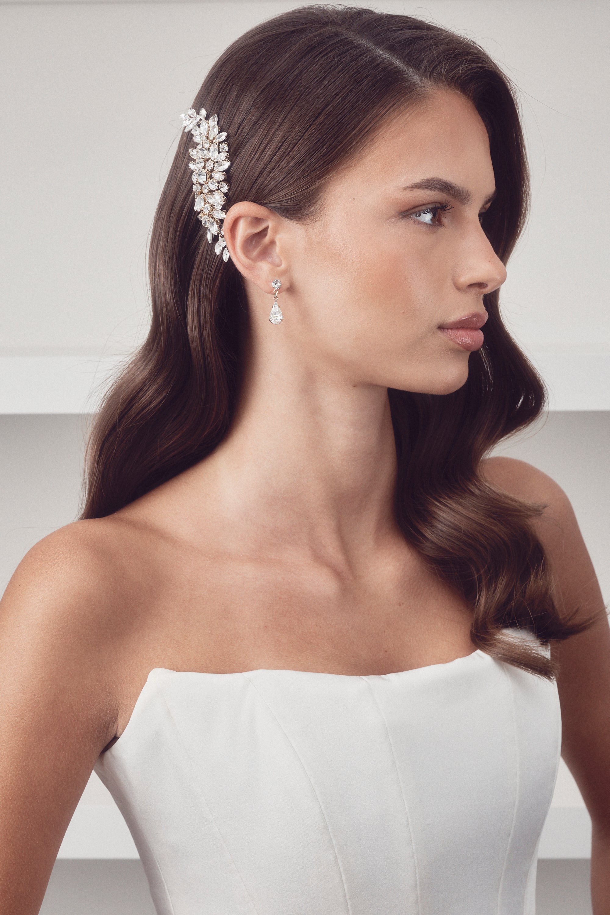 Celine - Luxurious Crystal Embellished Bridal Hair Clip