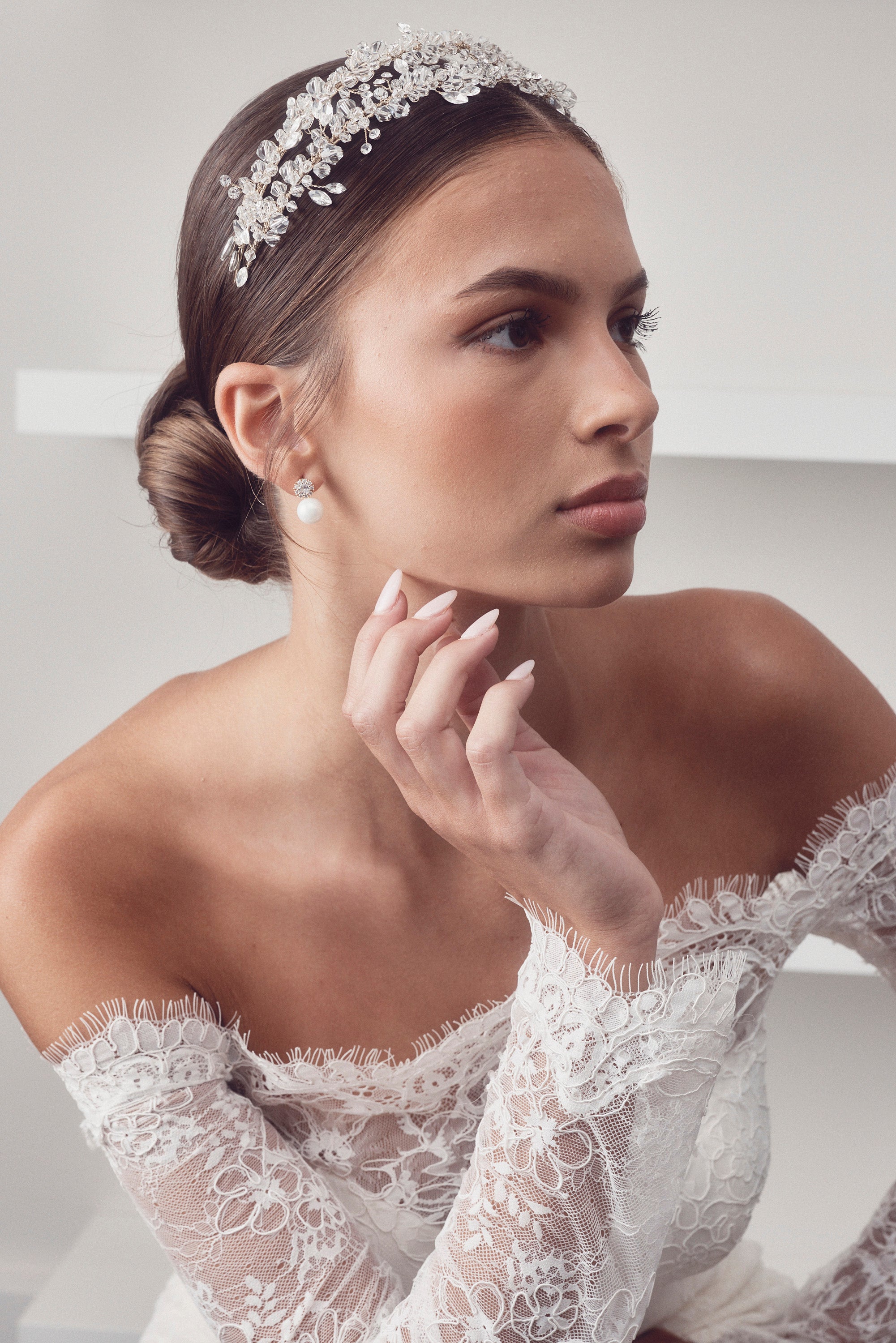 Celina - Twin Band Classical Crystal Headband