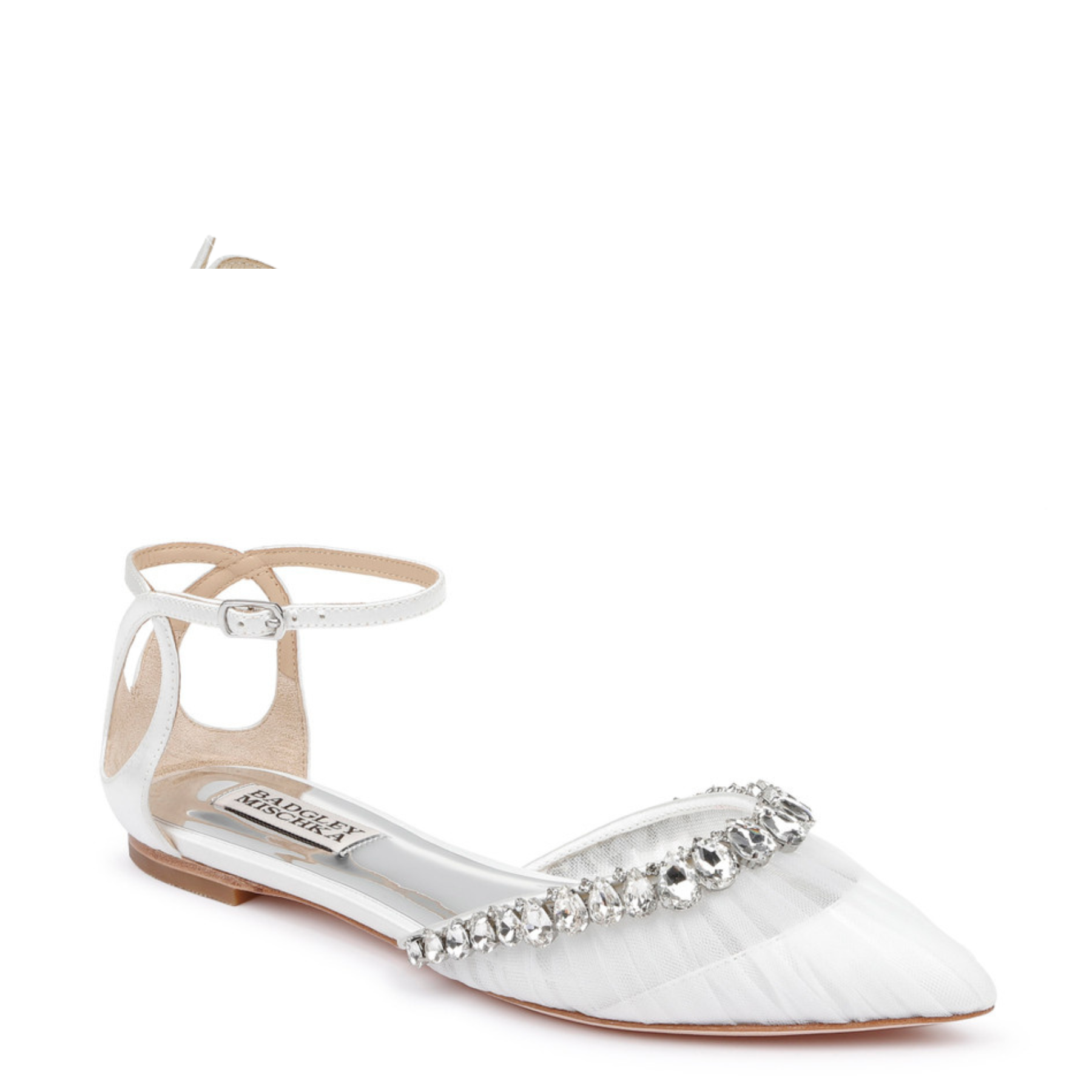 Badgley mischka abby ankle strap flat discount