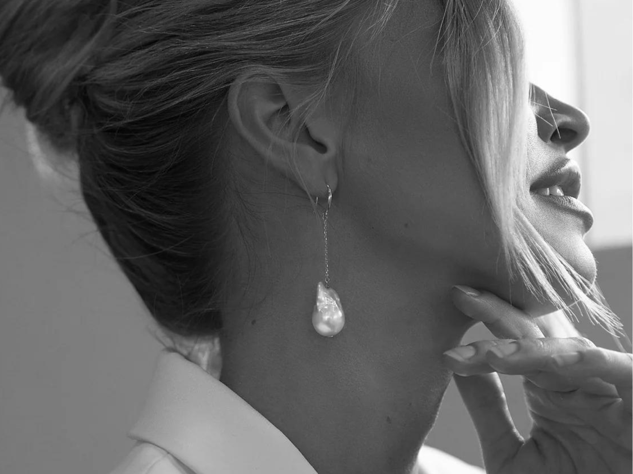 Lola Knight - Callie - Bridal Pearl Dangle Earrings - Silver
