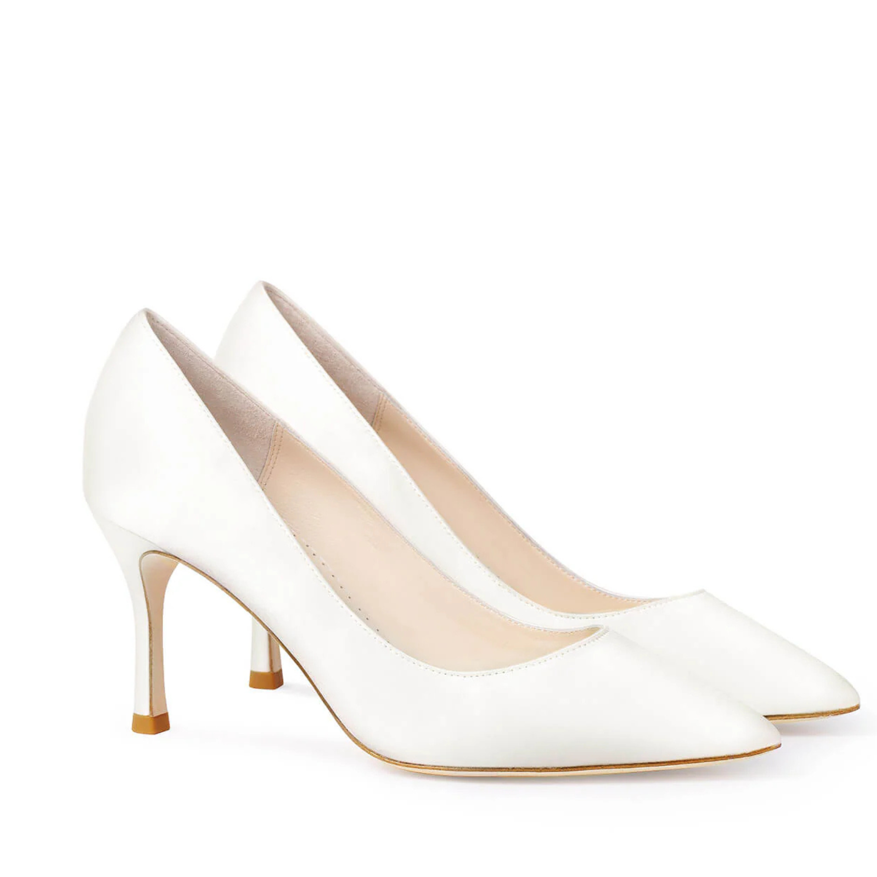 Diana - Classic Silk Satin Bridal Pumps - Ivory