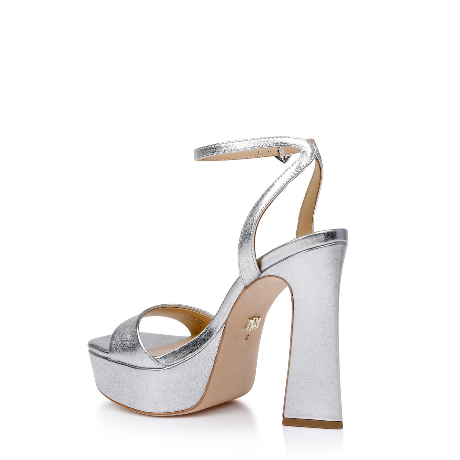 Caia - Platform Sandal with Heart-Shaped Buckle - Silver