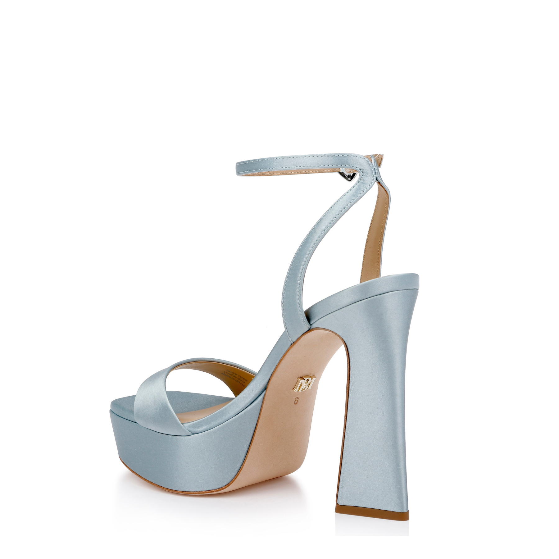 Caia - Platform Sandal with Heart-Shaped Buckle - Mist Blue