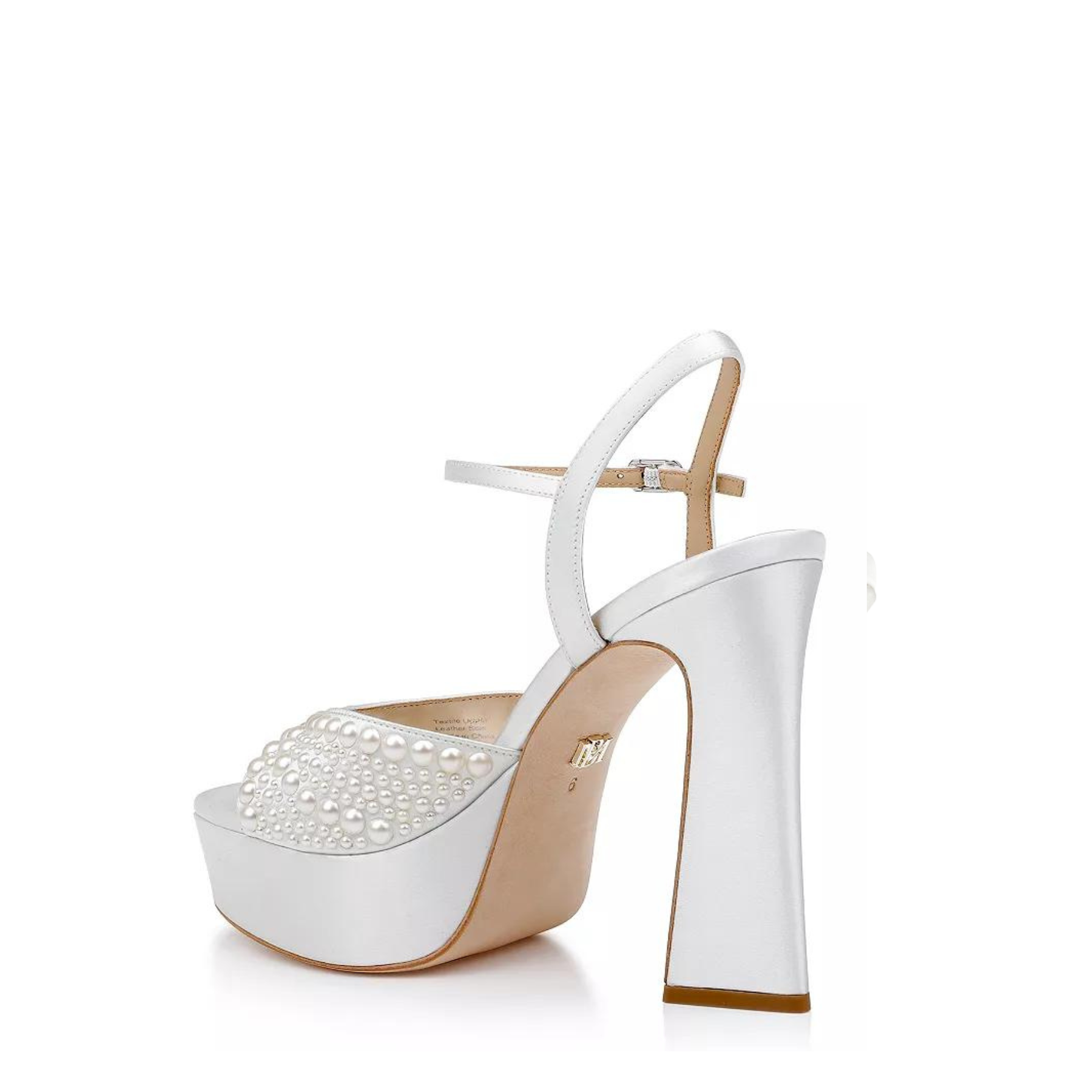 Bryleigh - Pearl Embellished Platform Sandal - Soft White