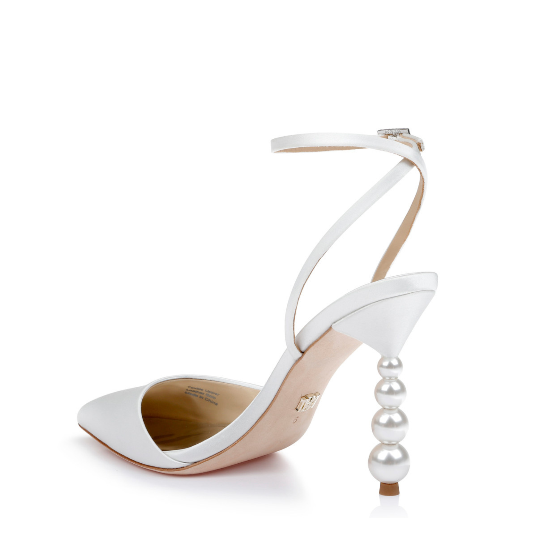 Indie - Pearl Heel Stiletto with Pointed Toe - Soft White