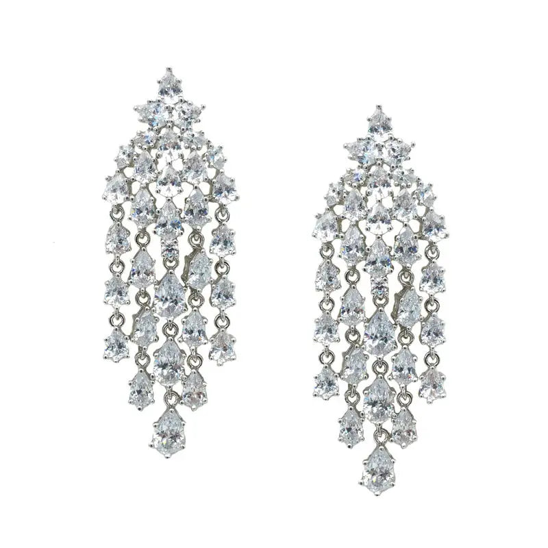 Chandelier drop earrings deals