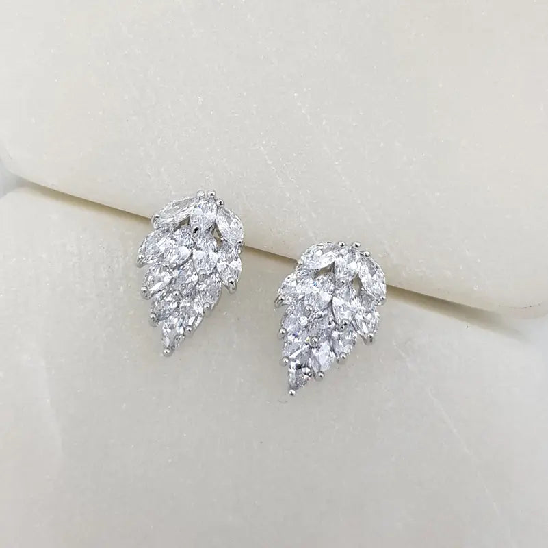 Blaire - Crystal Marquise Cluster Stud Bridal Earrings
