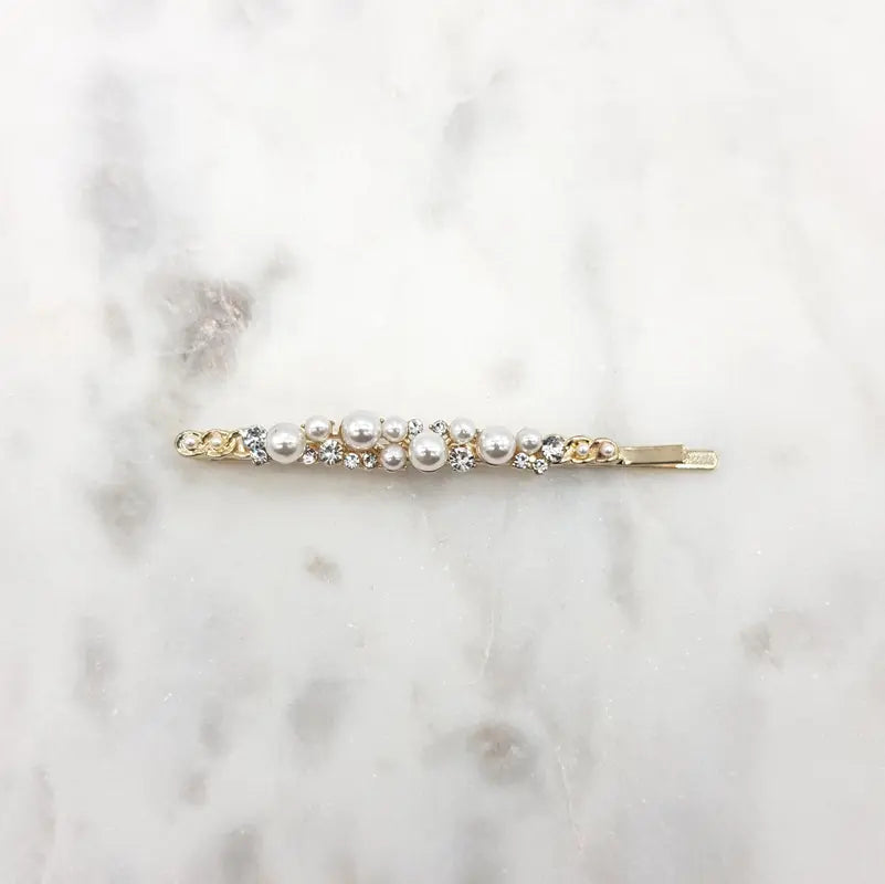 Aliya - Pearl and Crystal Bridal Hair Pins