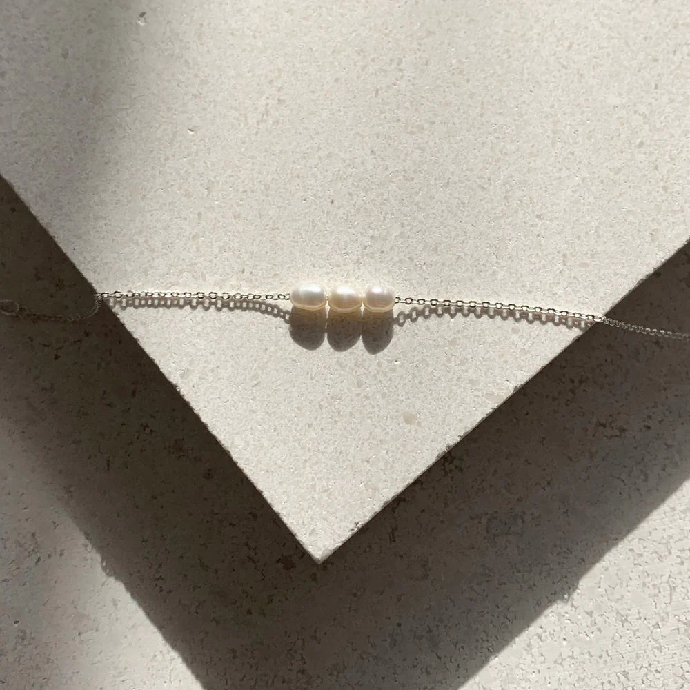 Mini Pearl Bracelet - Silver