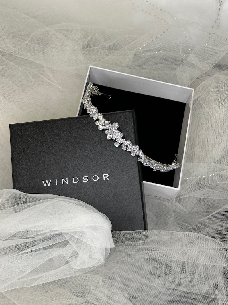 Saphira - Elegant Sparkling Crystal Bridal Headband Crown