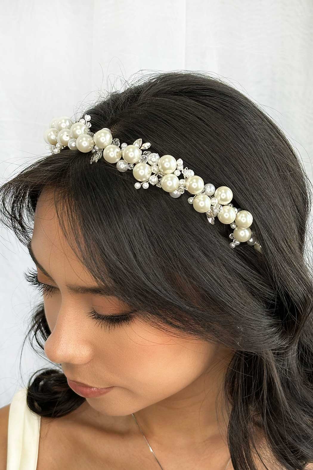 Cherie - Pearl & Swarovski Crystal Bridal Headband