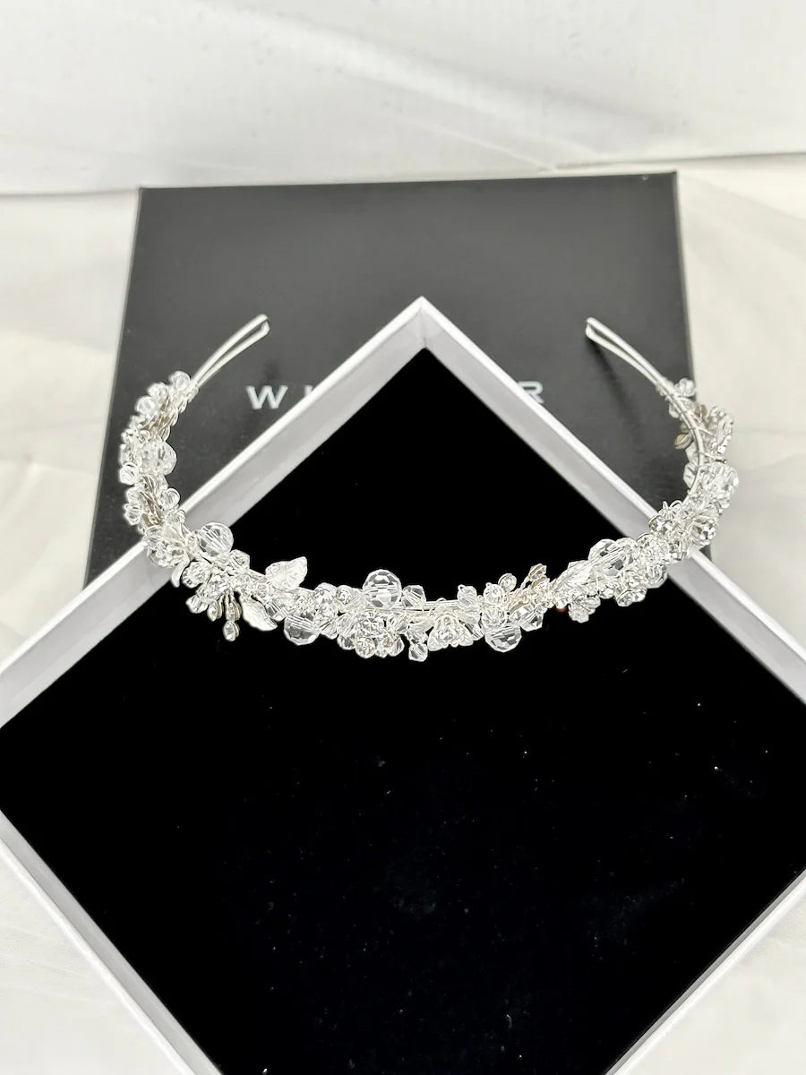 Evie - Clear Crystal Bridal Headband