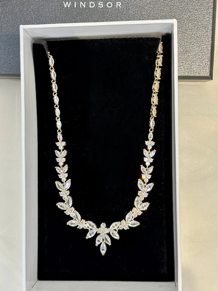 Courtney  - Statement Crystal Bridal Necklace