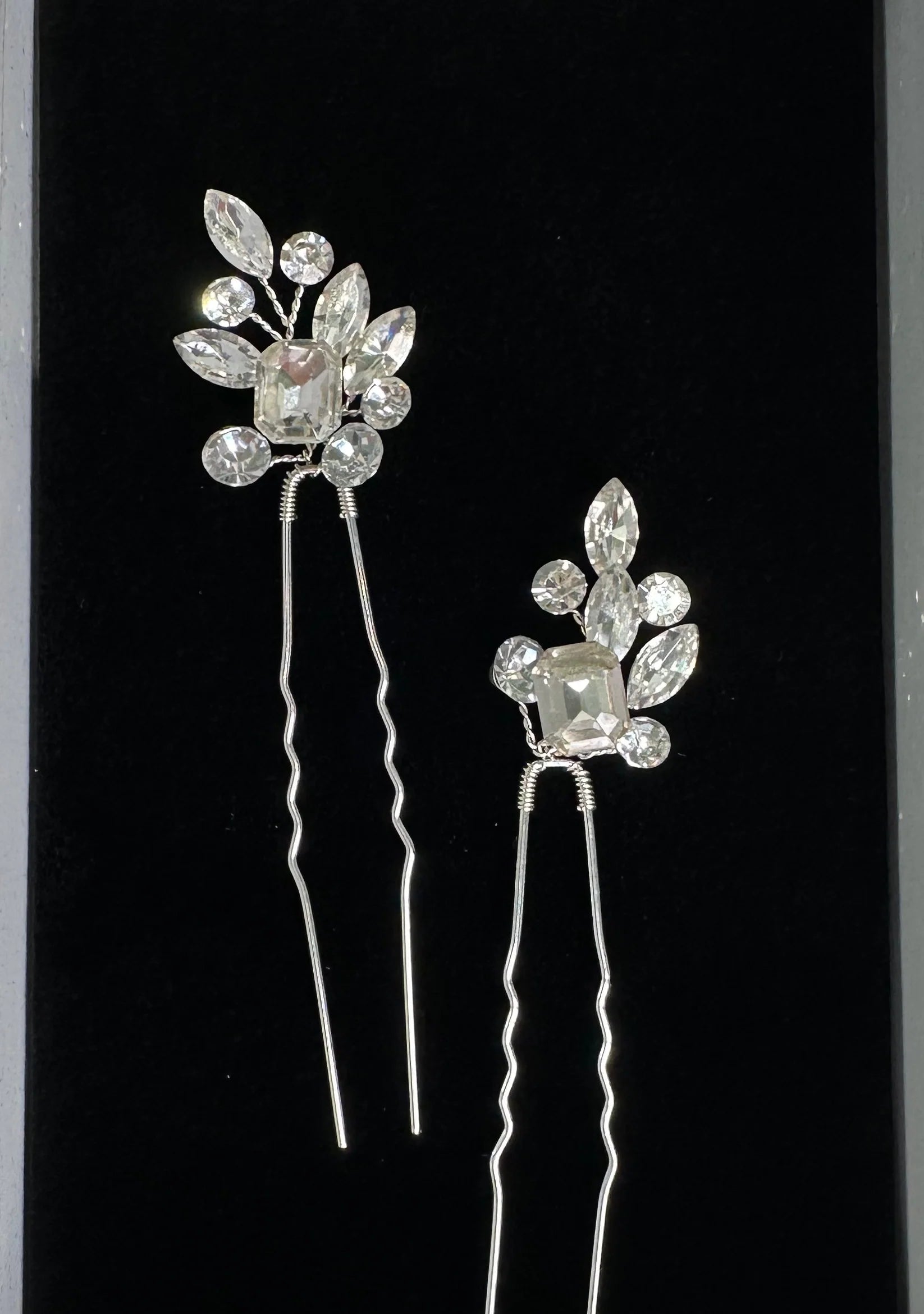 Paige - Crystal Bridal Hair Pin Pair