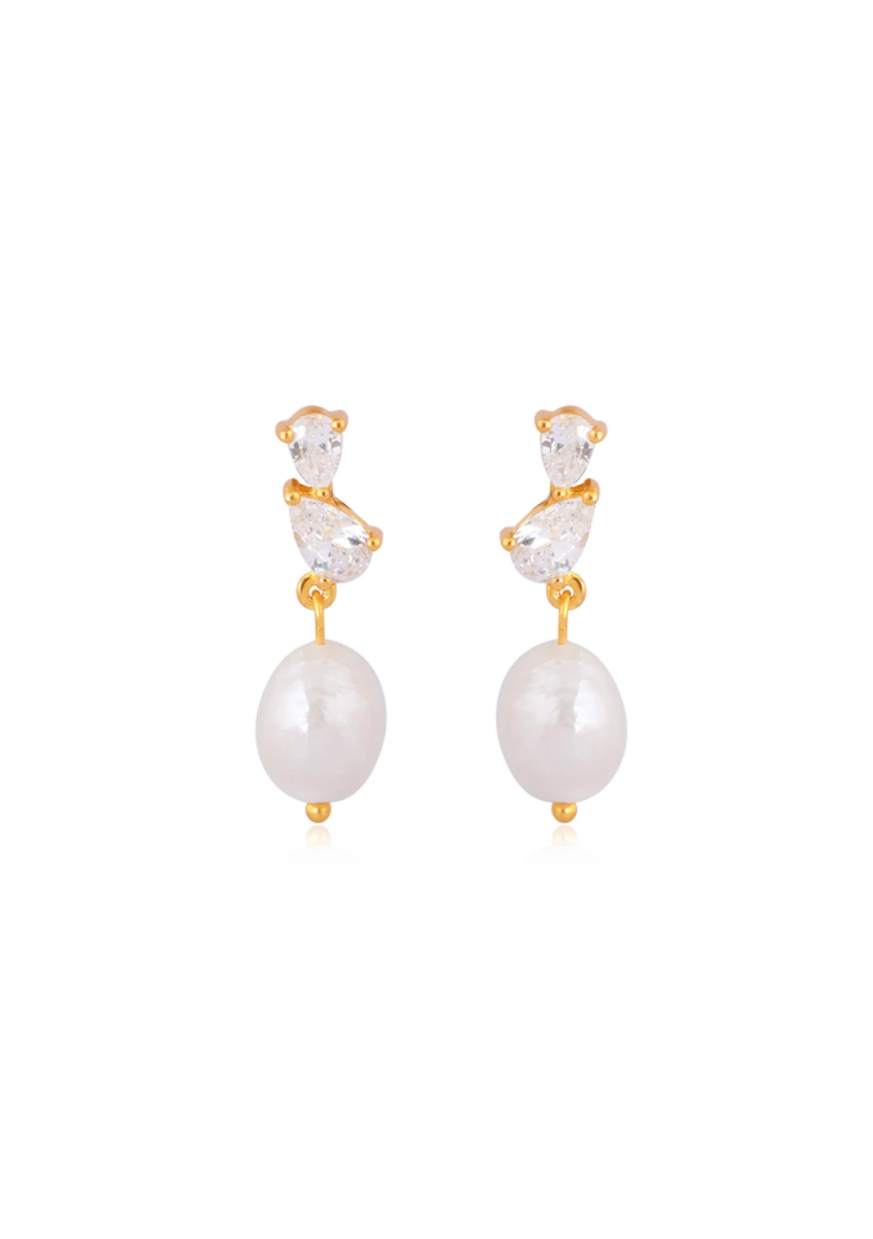 Pear shaped best sale pearl drop earrings