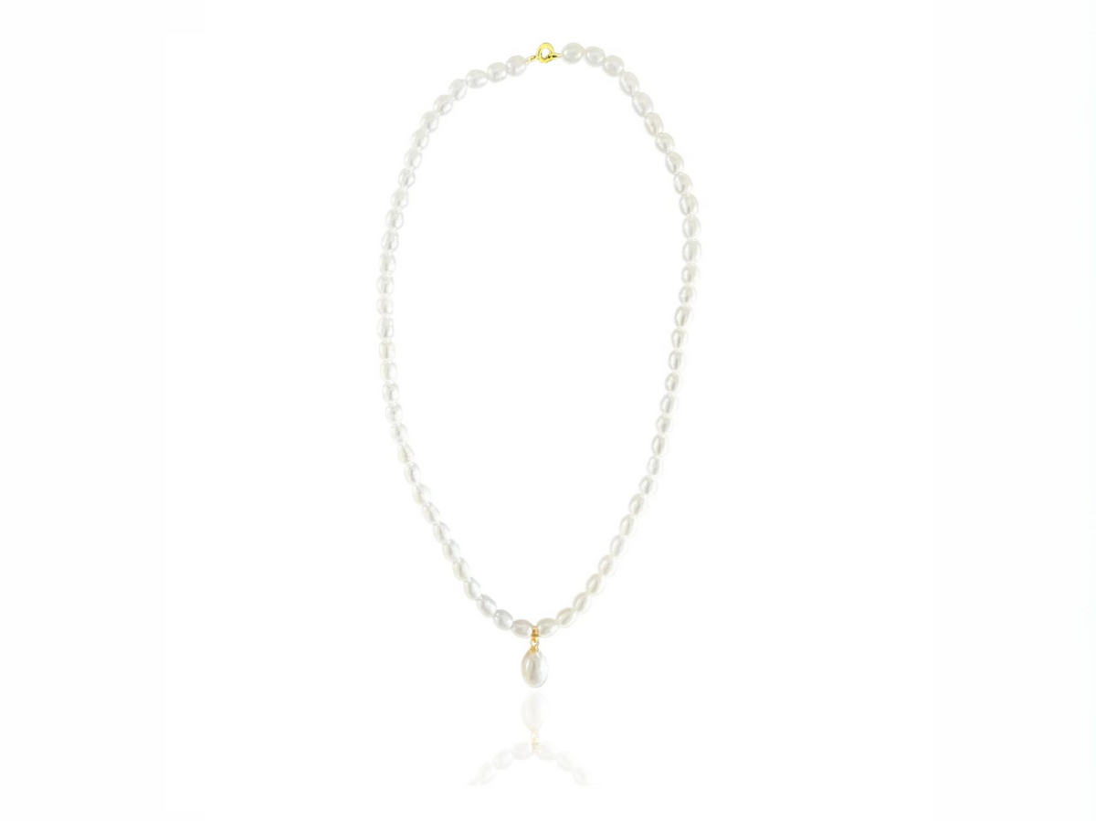 Lola Knight - Luca - Freshwater Pearl Necklace - Gold | The White ...