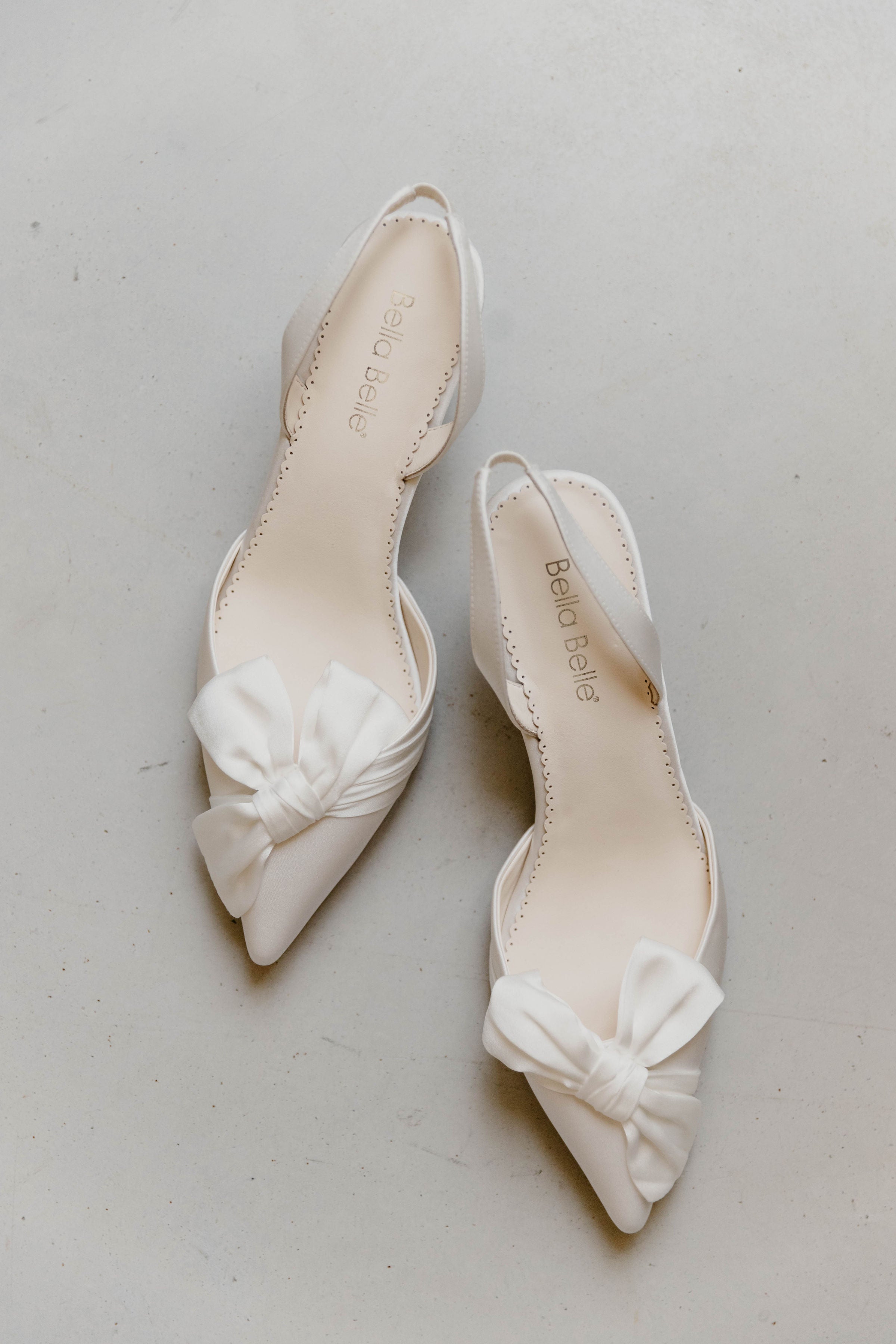 Reagan - Ivory Pointed Toe Low Kitten Heels