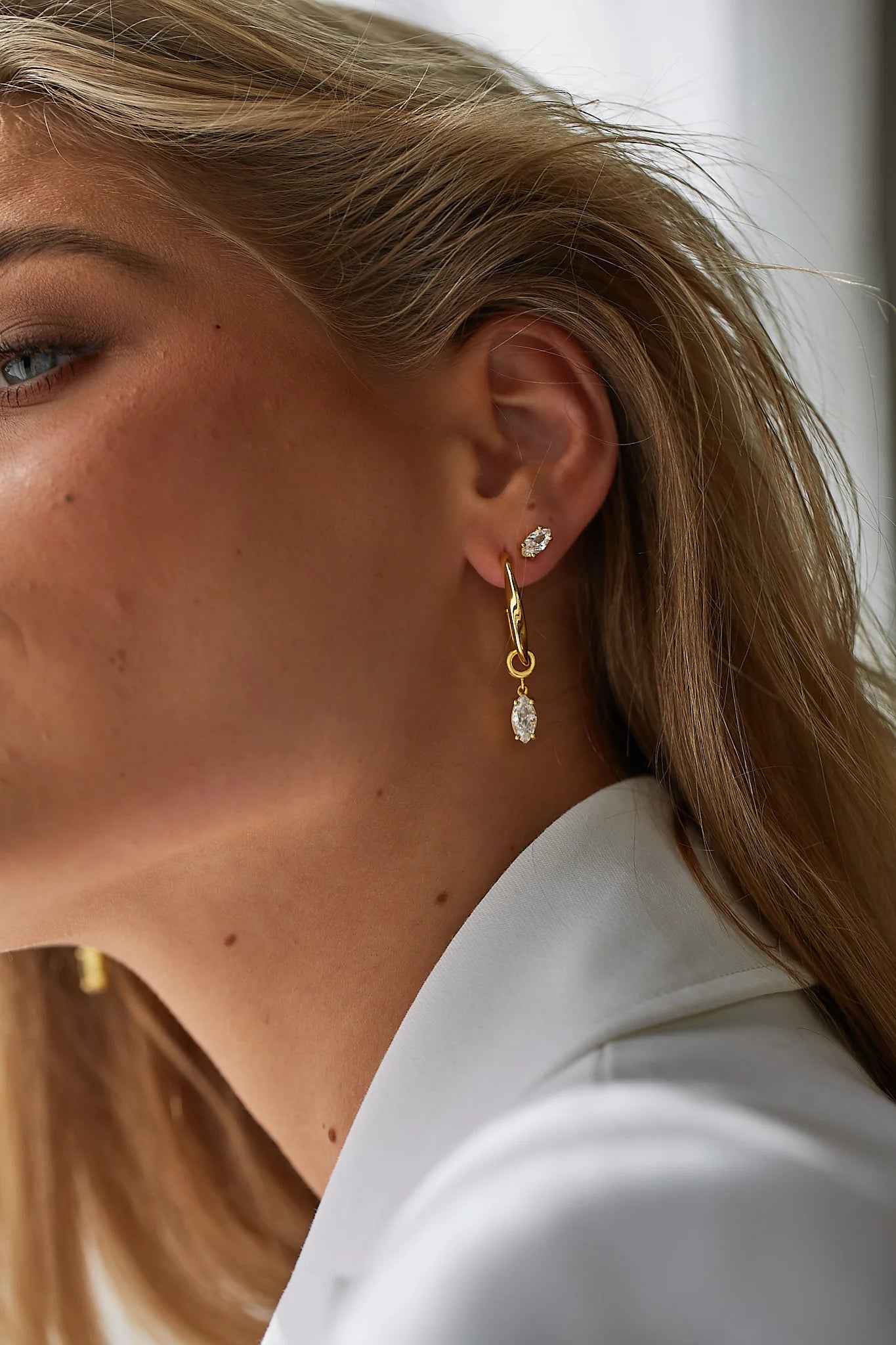 Hoop earrings with charms jewelry clearance