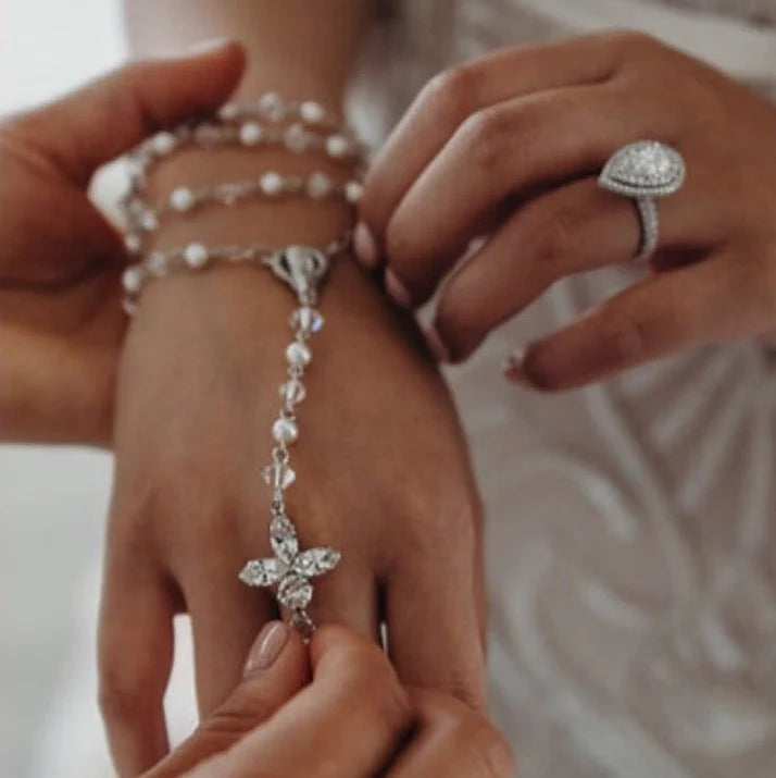 Rosary Swarovski Crystal The White Collection