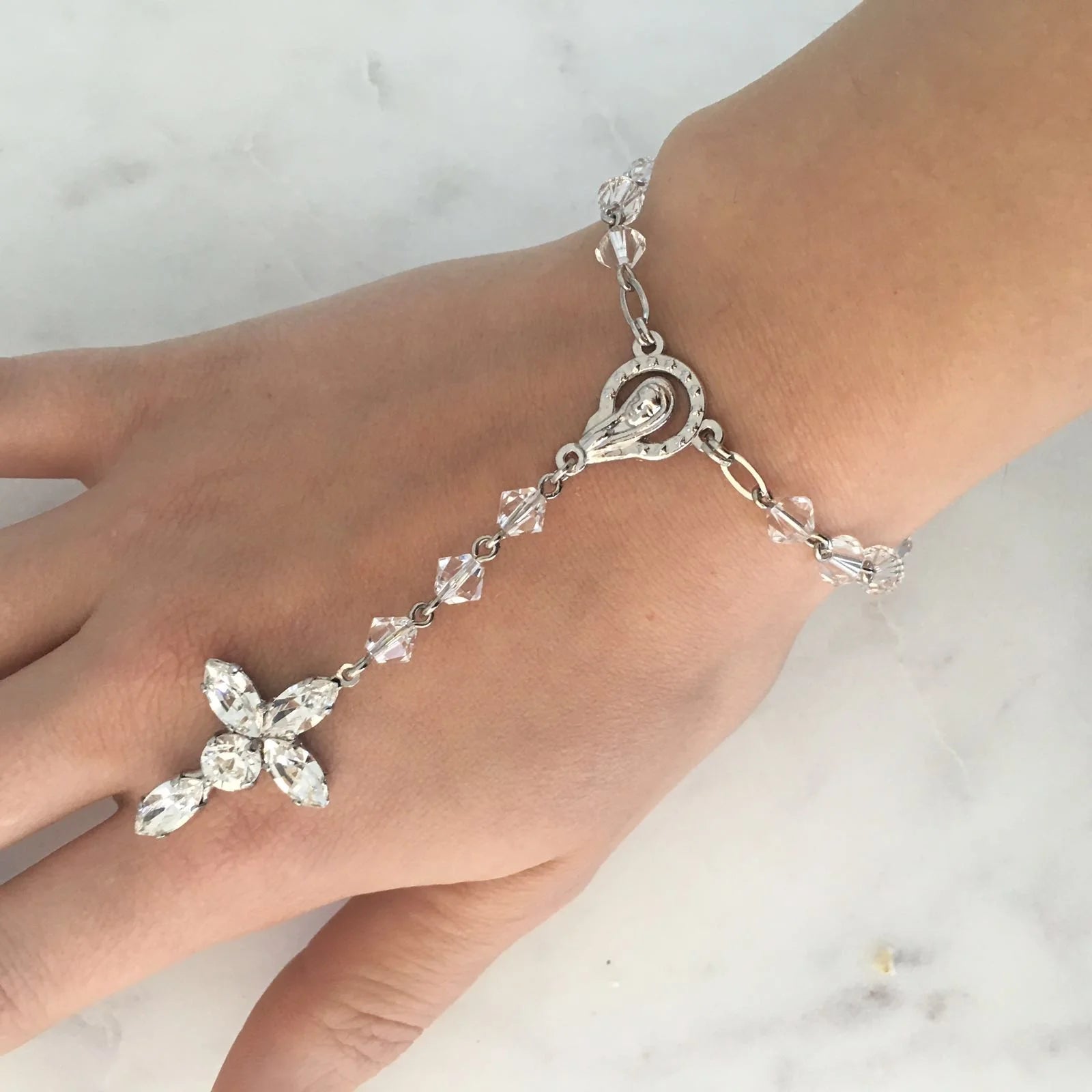Swarovski rosary bracelet deals