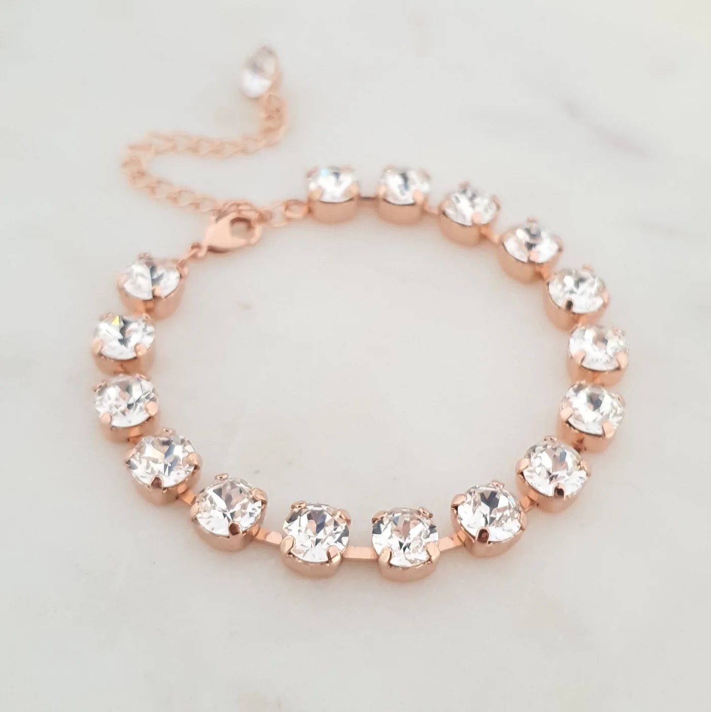 Crystal tennis bracelet discount