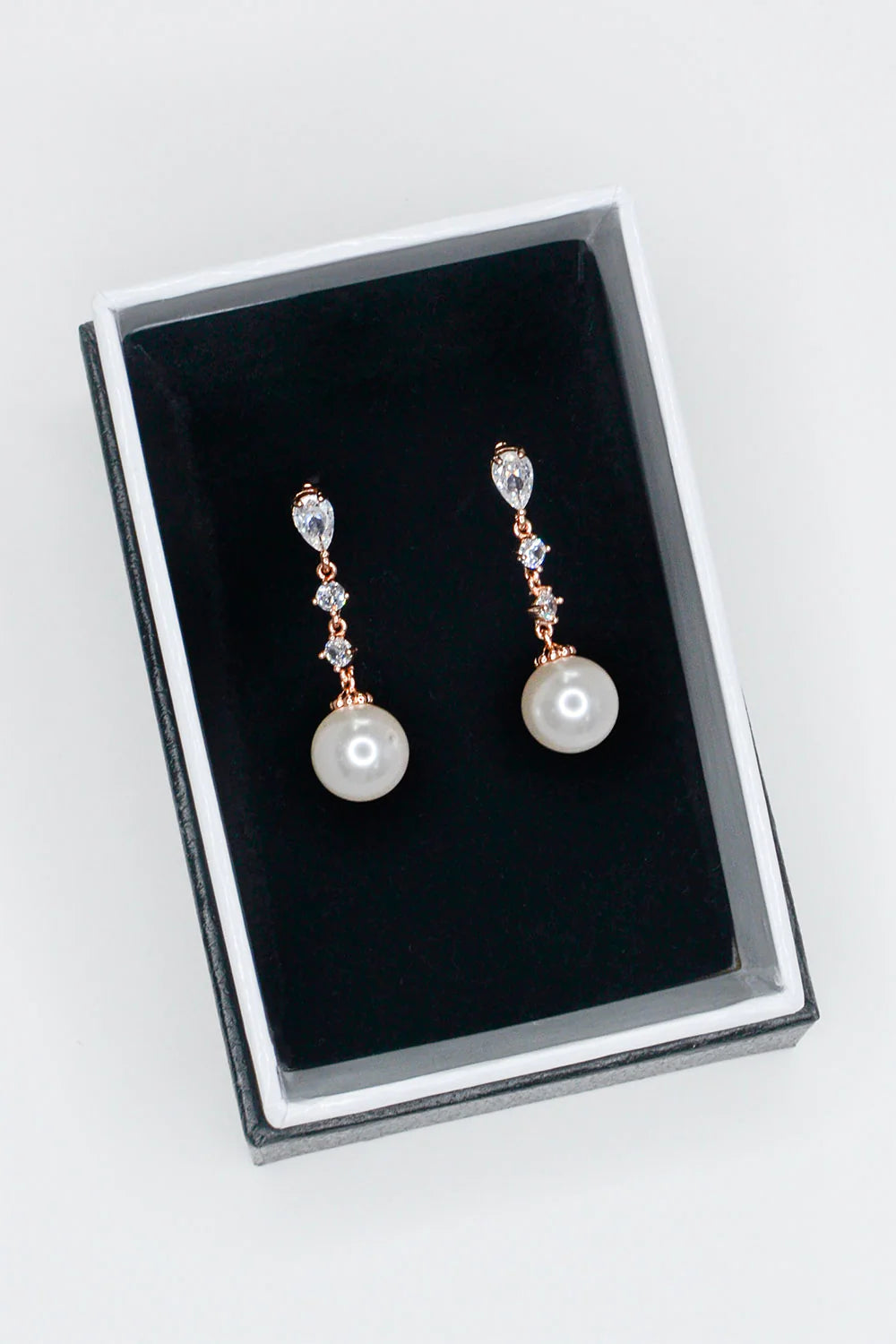 Beatrice - Long Pearl Drop Bridal Earrings