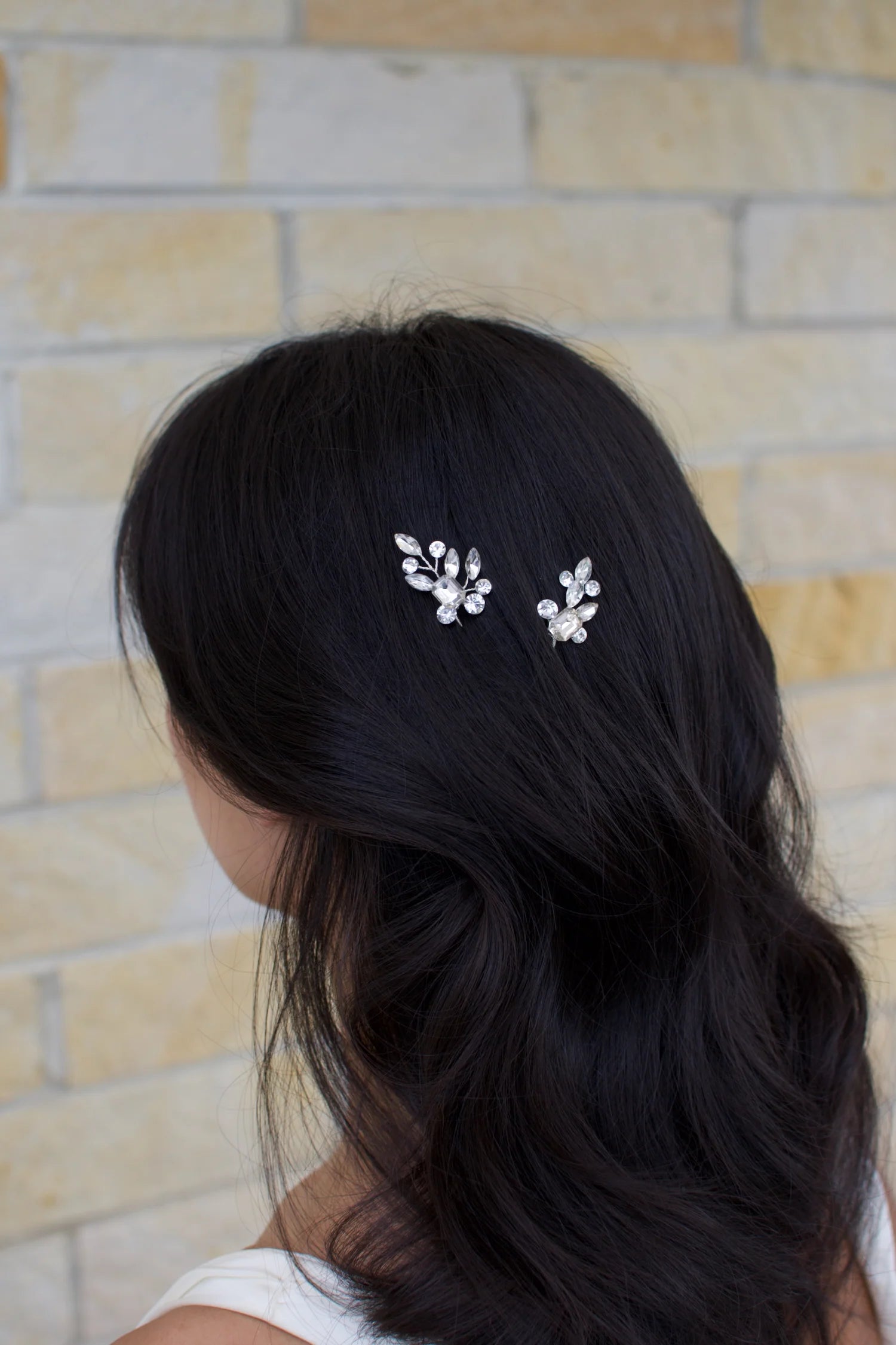 Paige - Crystal Bridal Hair Pin Pair