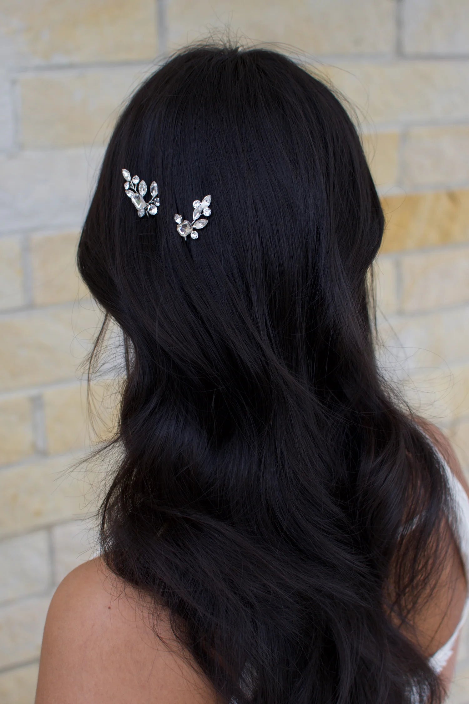 Paige - Crystal Bridal Hair Pin Pair