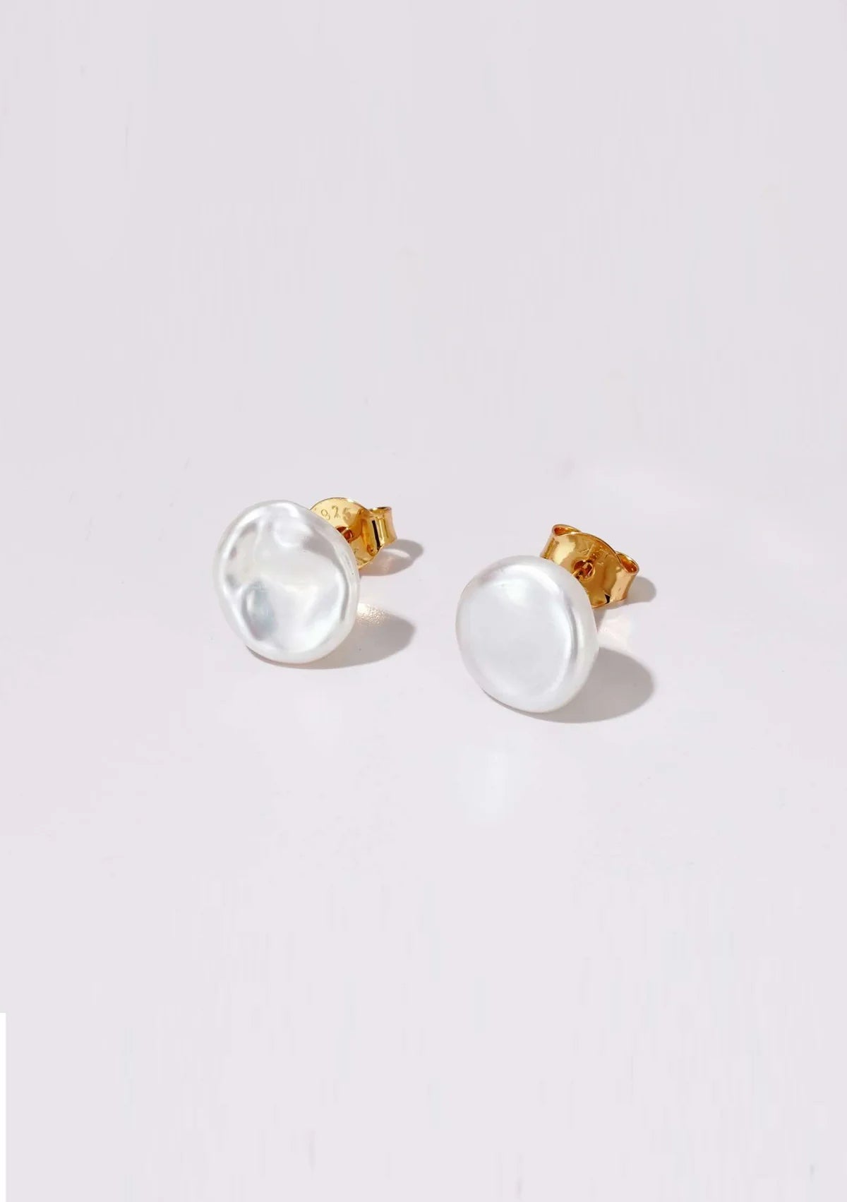 Lola Knight - Asher - Freshwater Pearl Bridal Stud Earrings - 18K Gold