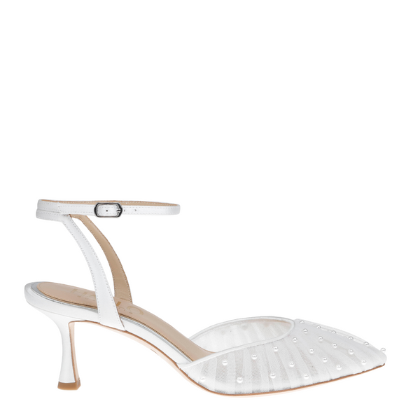 Harlo Australia Ellie Pearl Kitten Heel White The White Collection