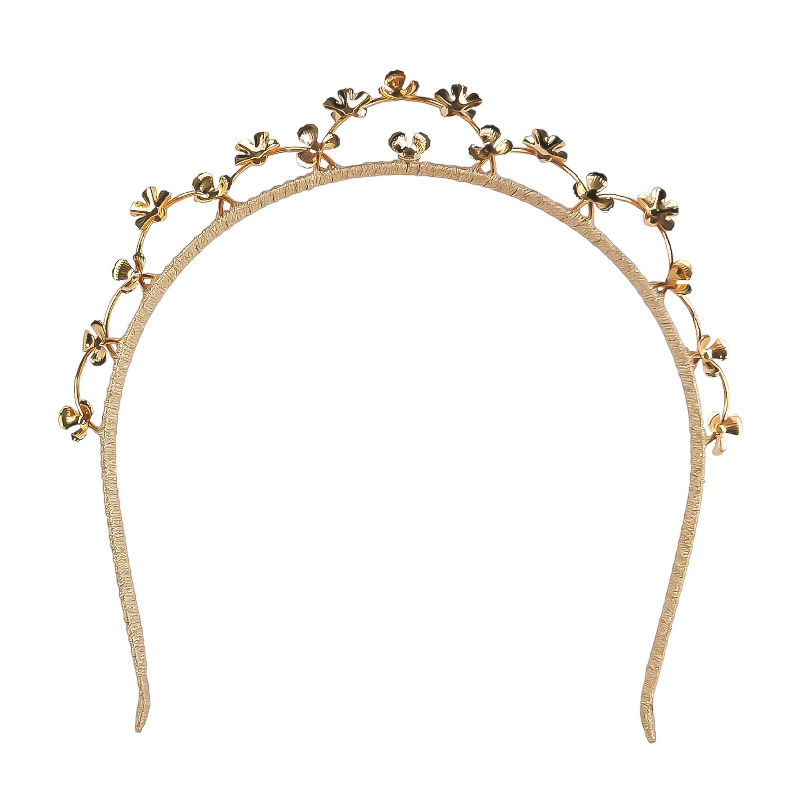 A'el Este - Valencia Set - Bridal Floral Crown & Amelia Headband - Gold