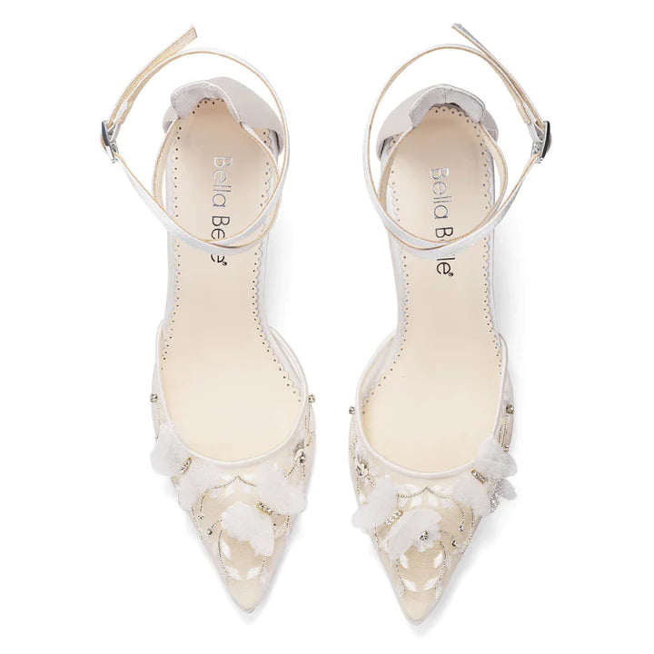 Eve - Ivory Butterfly Heels