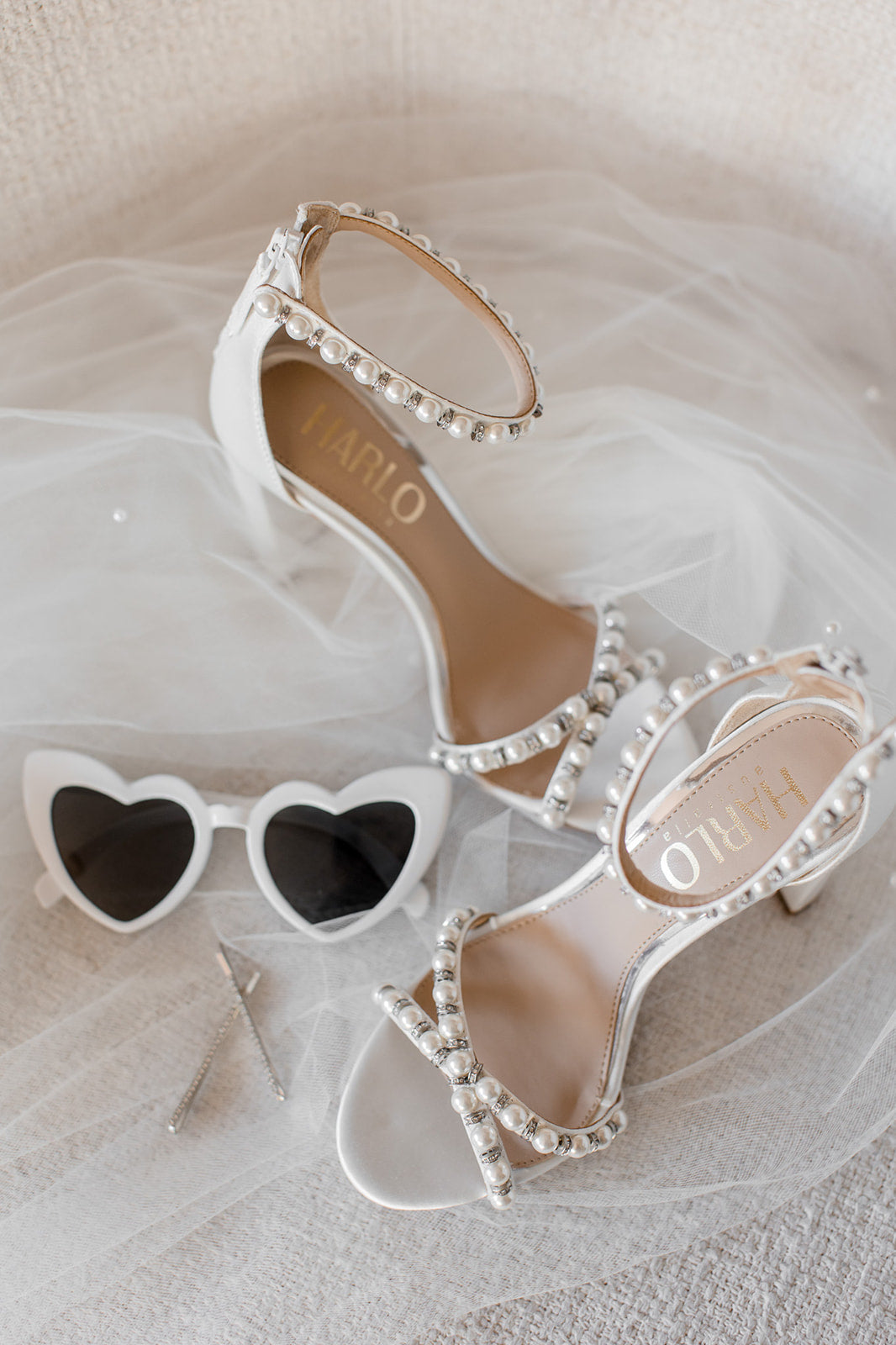 Stella - White Love Heart Sunglasses