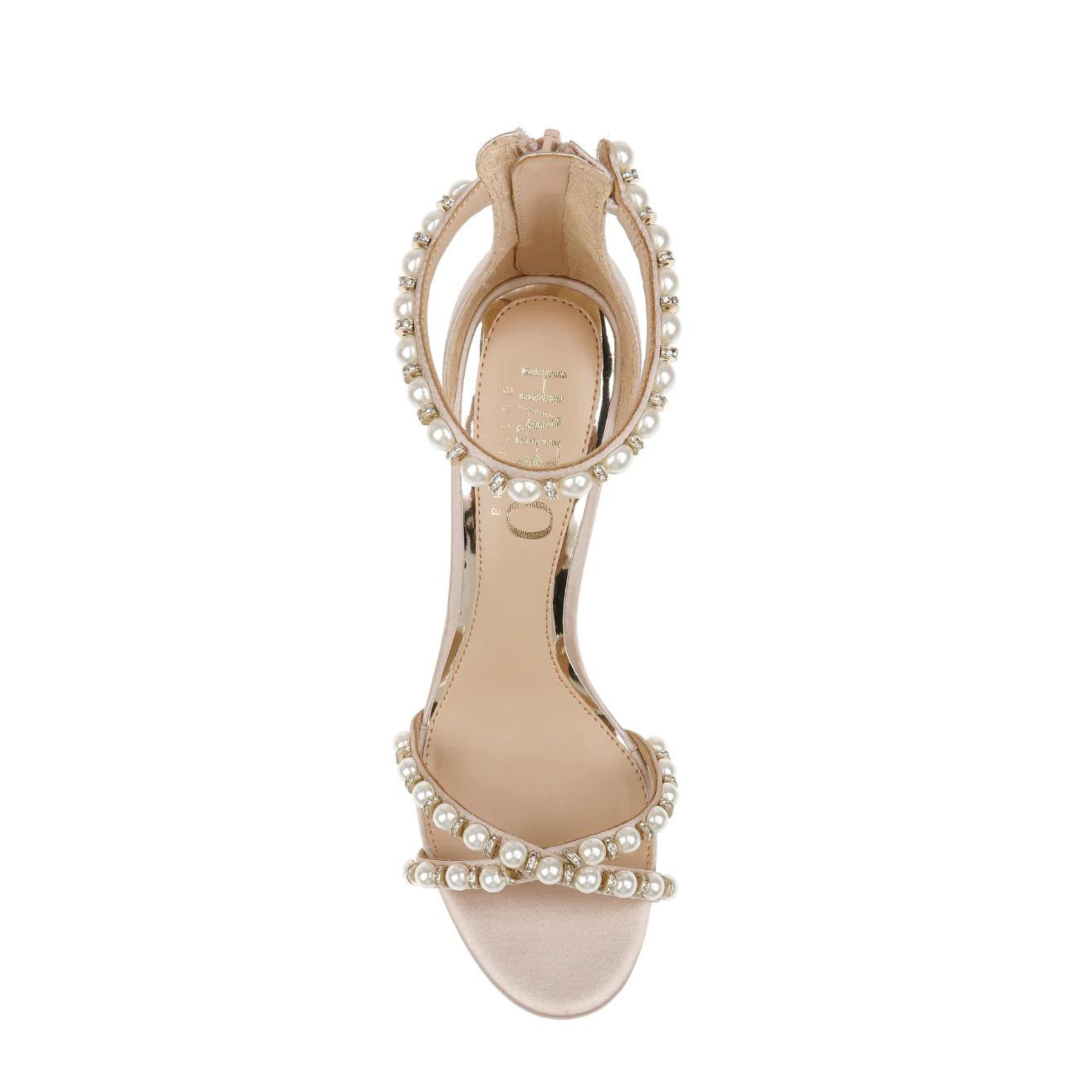 Alexene - Nude Pearl Low Block Bridal Heel